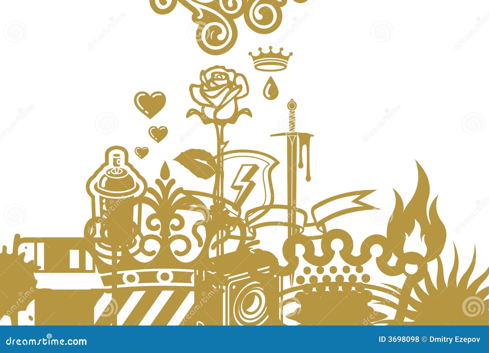 Classical Chaos stock vector. Illustration of lightning - 3698098