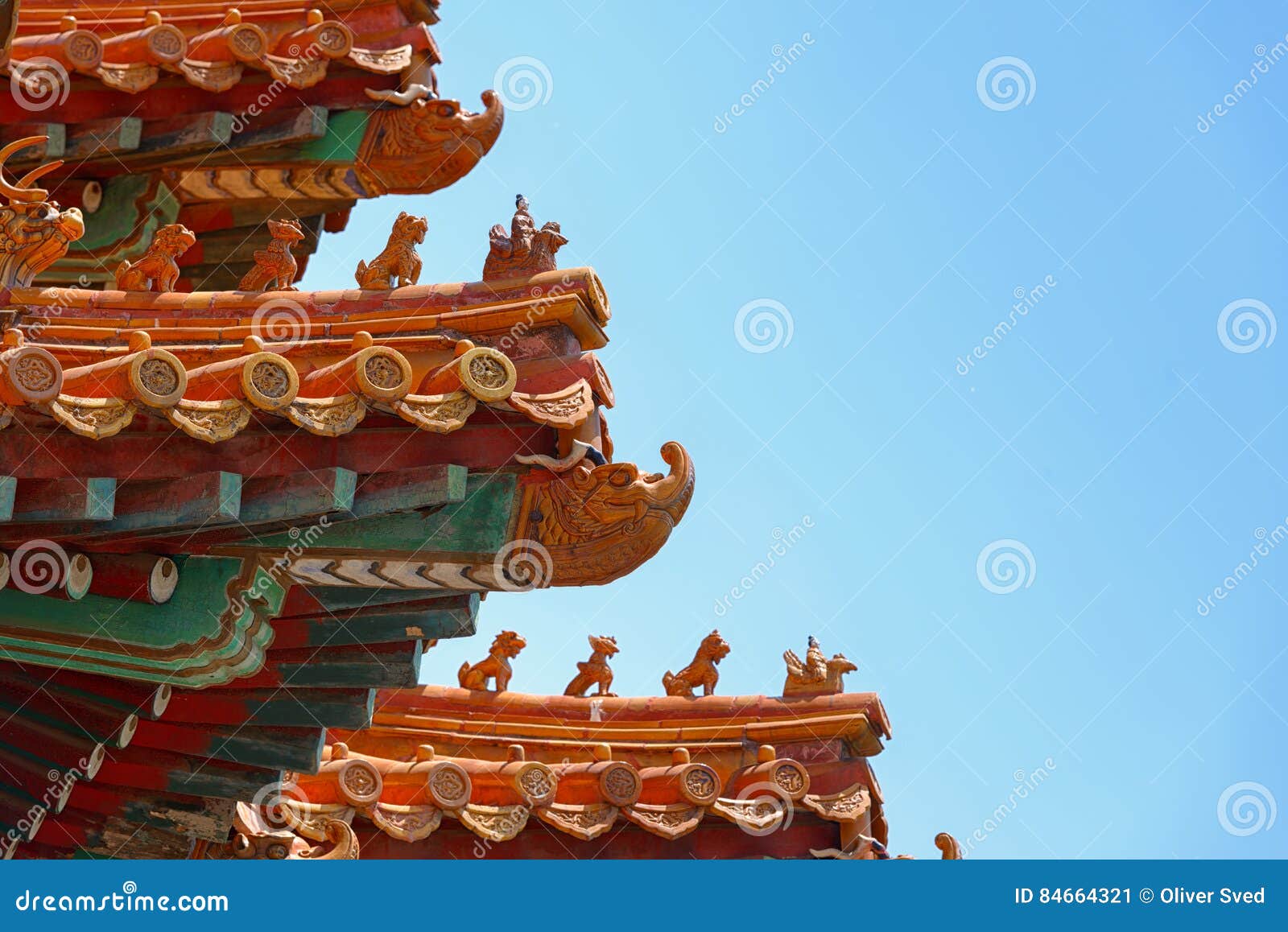 Classical Chinese Tile on the Roof Stock Image Image of architecture
