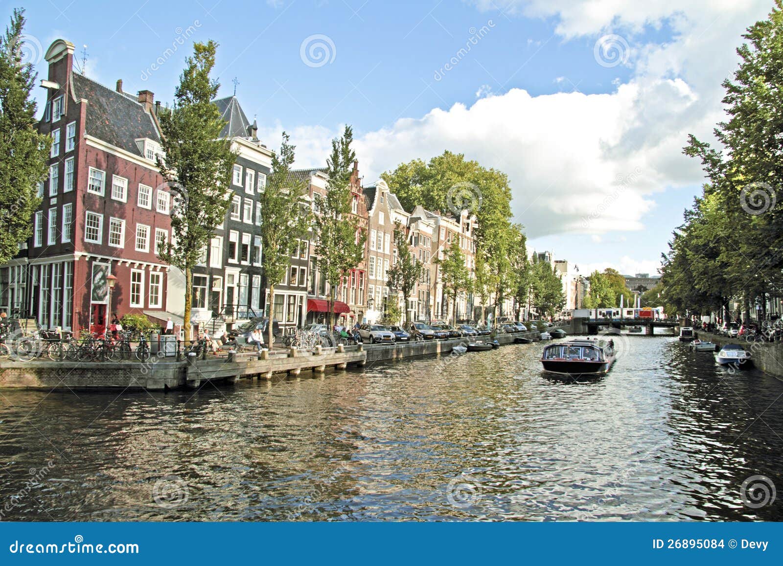 Classical City Scenic From Amsterdam Netherlands Stock