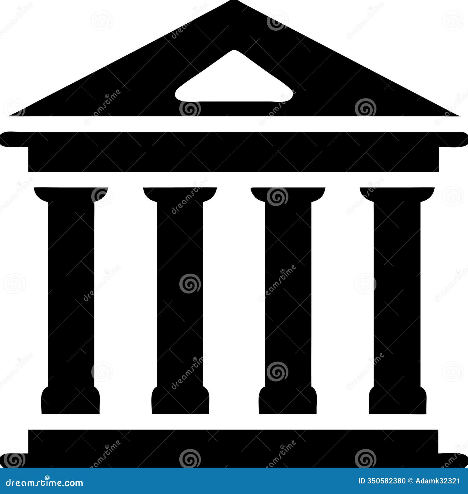 Greek ionic column ancient pillars cartoon vector cartoondealer