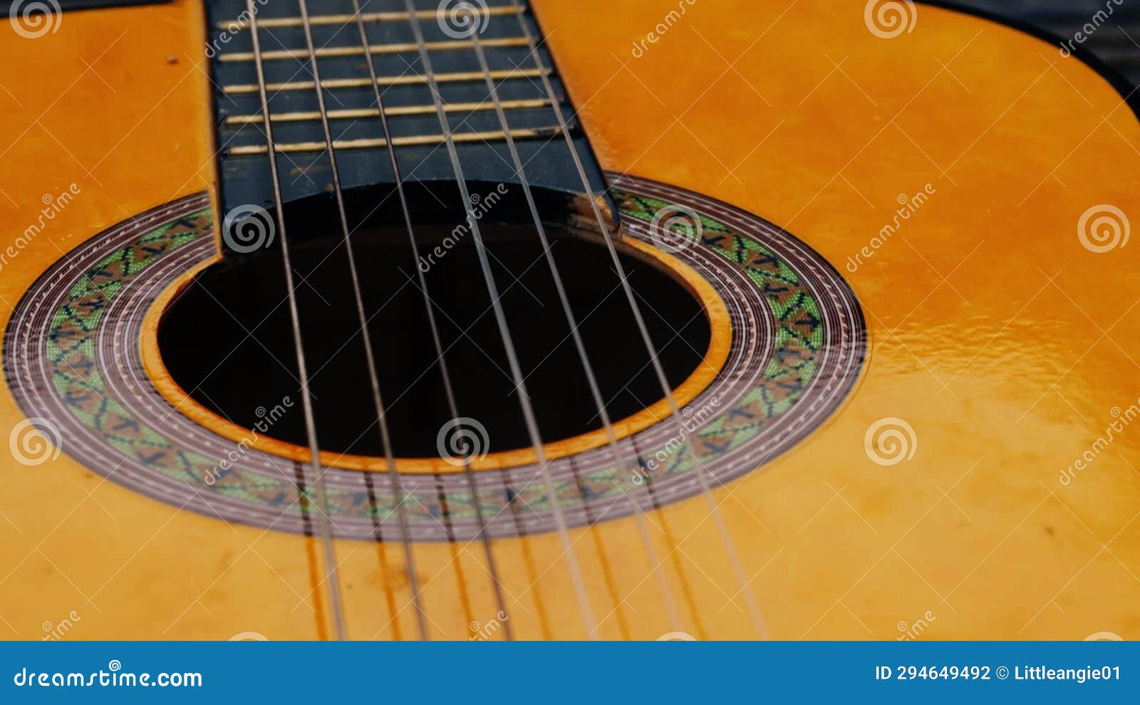 Classical Guitar Strings and Frets Medium Stock Footage Video of