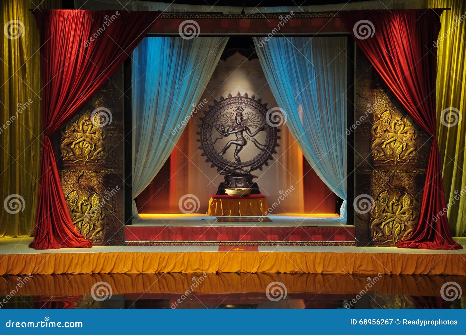 Classical Indian Dance Stage Stock Image - Image of hinduism, hindu:  68956267