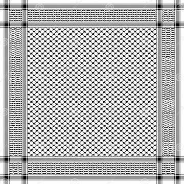 Classical Keffiyeh Vector Pattern. Traditional Middle Eastern Headdress ...