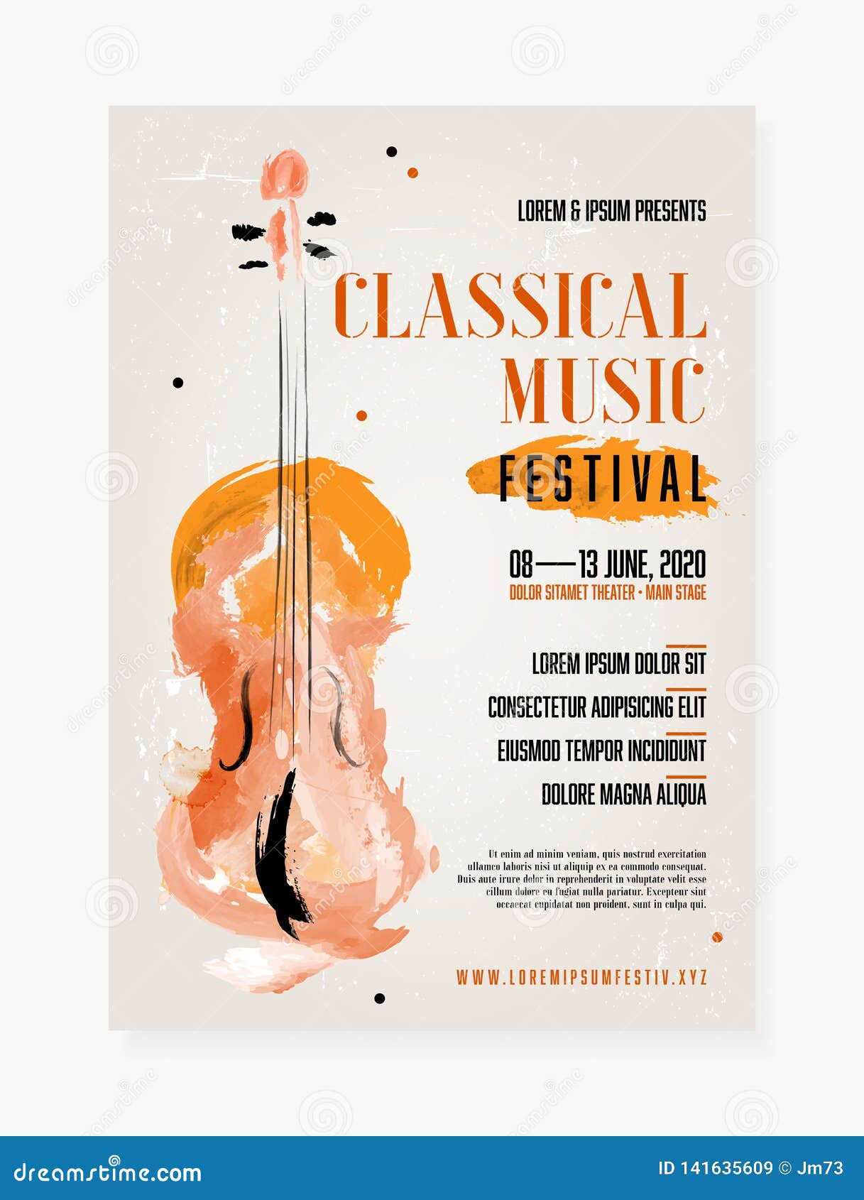 classical music festival poster template