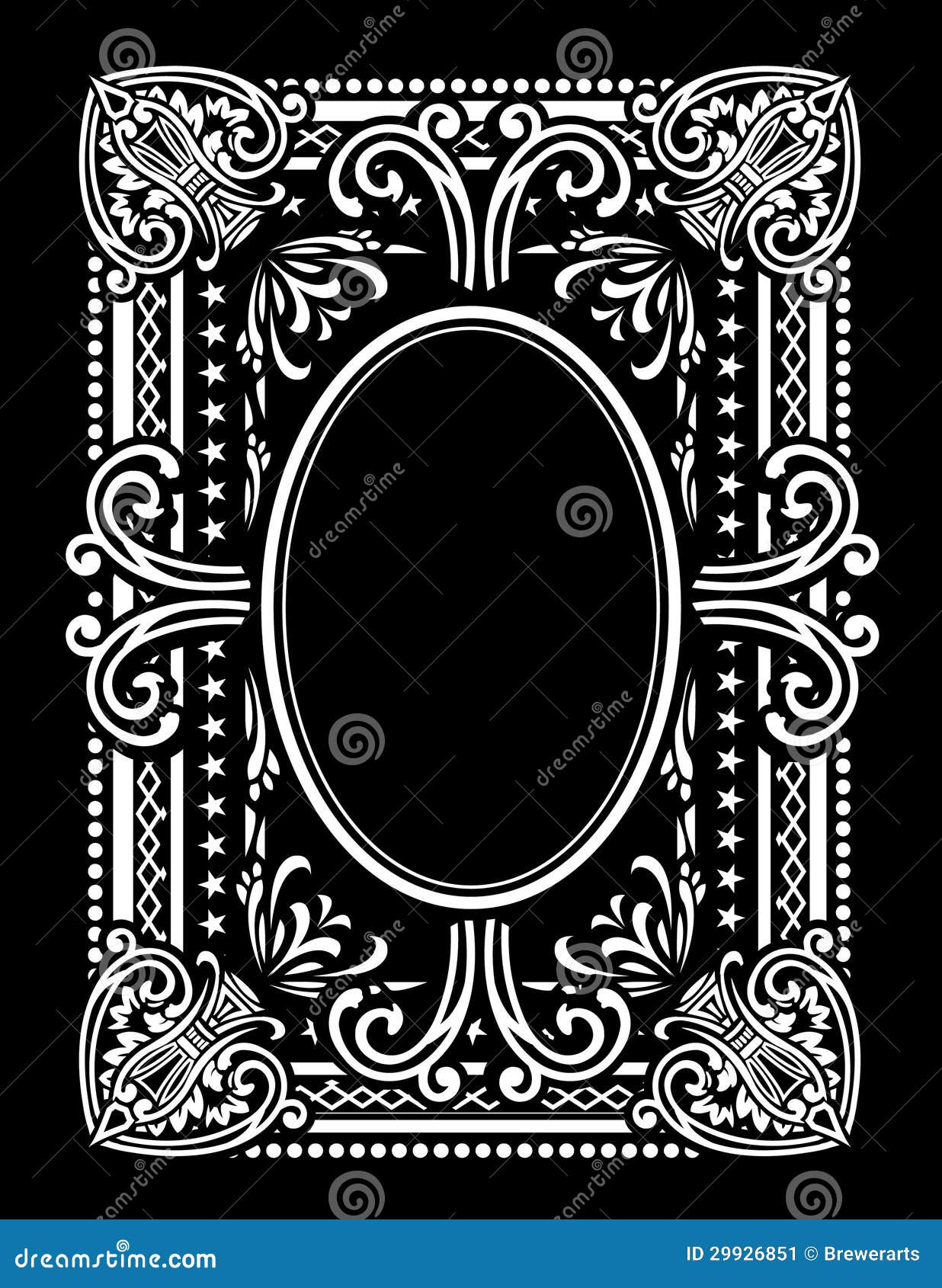 Plying Card Design Rectangle Stock Vector - Illustration of decorative