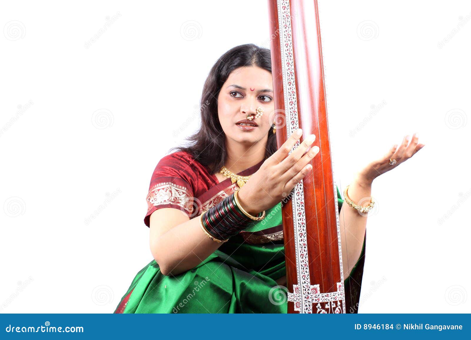 Classical Singer stock photo. Image of sari, asian, music 8946184