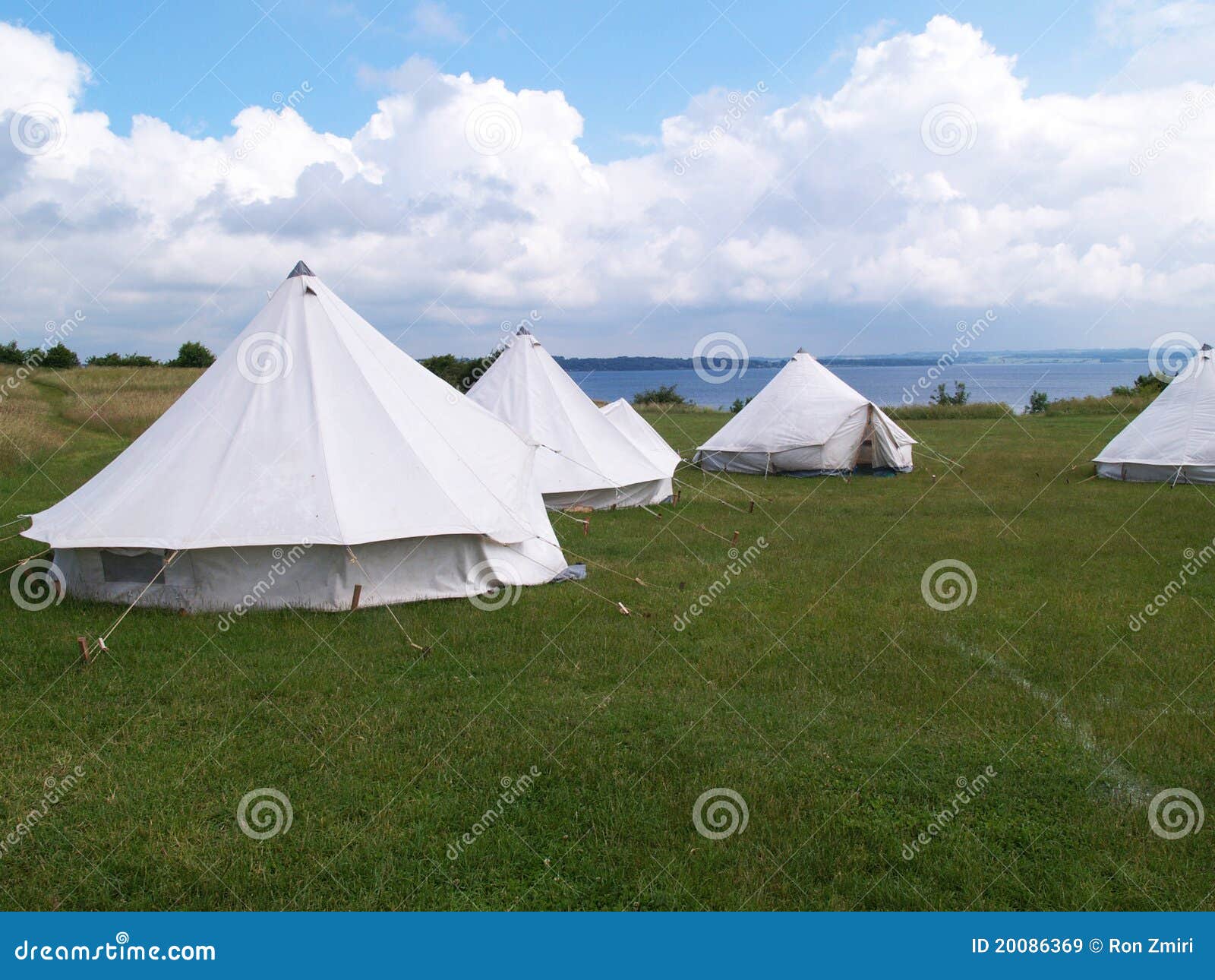 Classical Tents by the Beach Ocean Stock Image Image of entertainment, sleeping 20086369