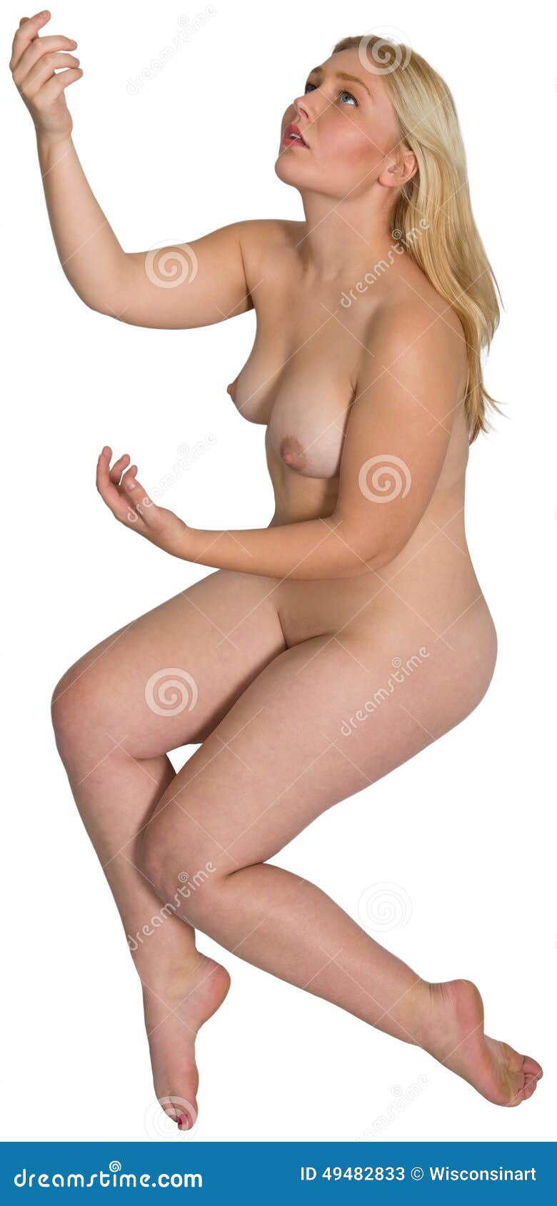Nude woman pose