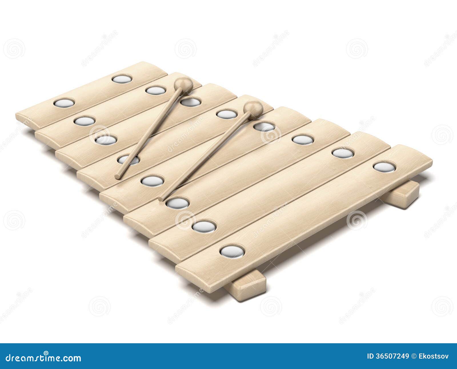 Classical Wooden Xylophone With Mallets RoyaltyFree Stock Photo