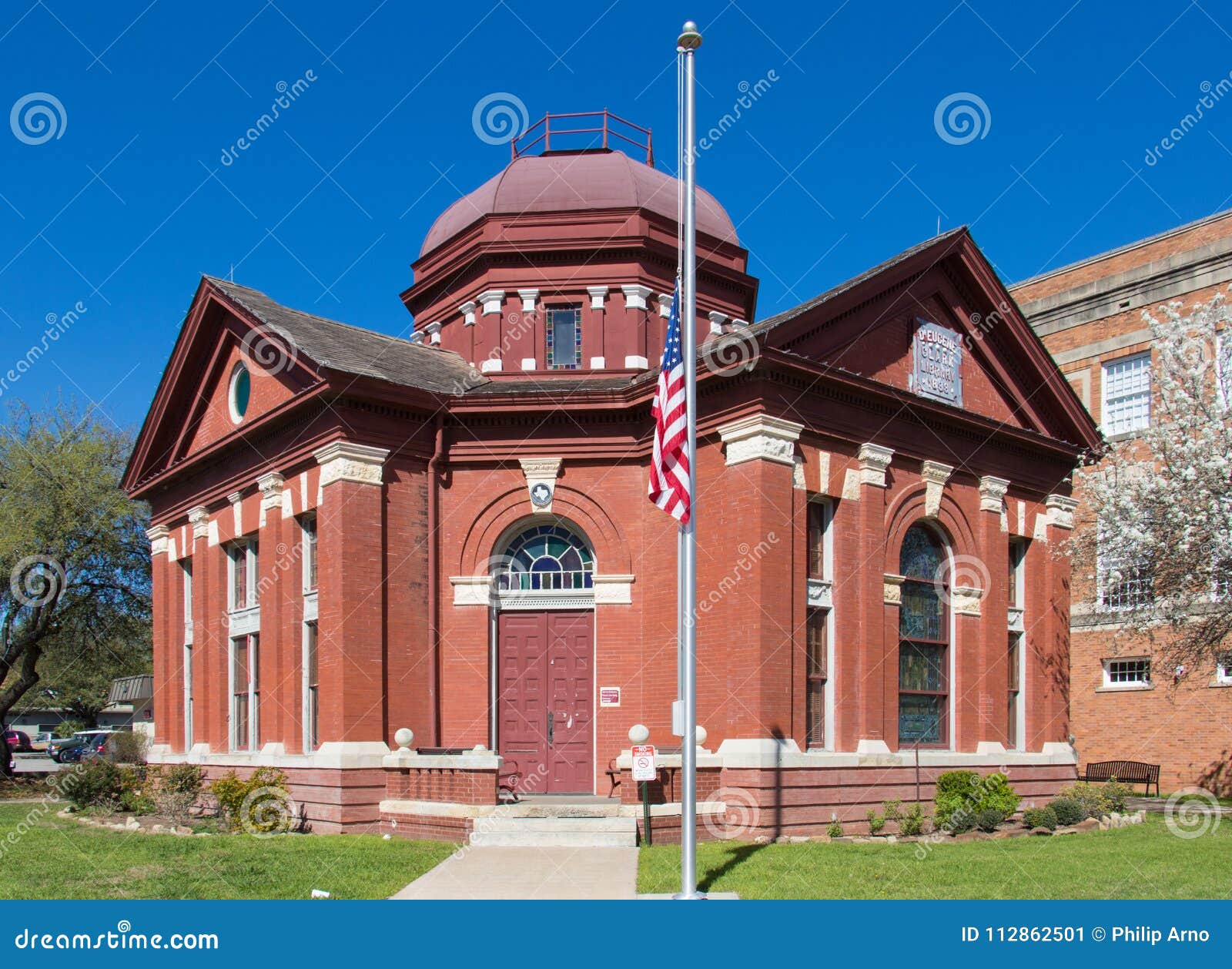 Classically Designed Dr. Eugene Clark Library in Lockhart Texas Editorial Photo Image of