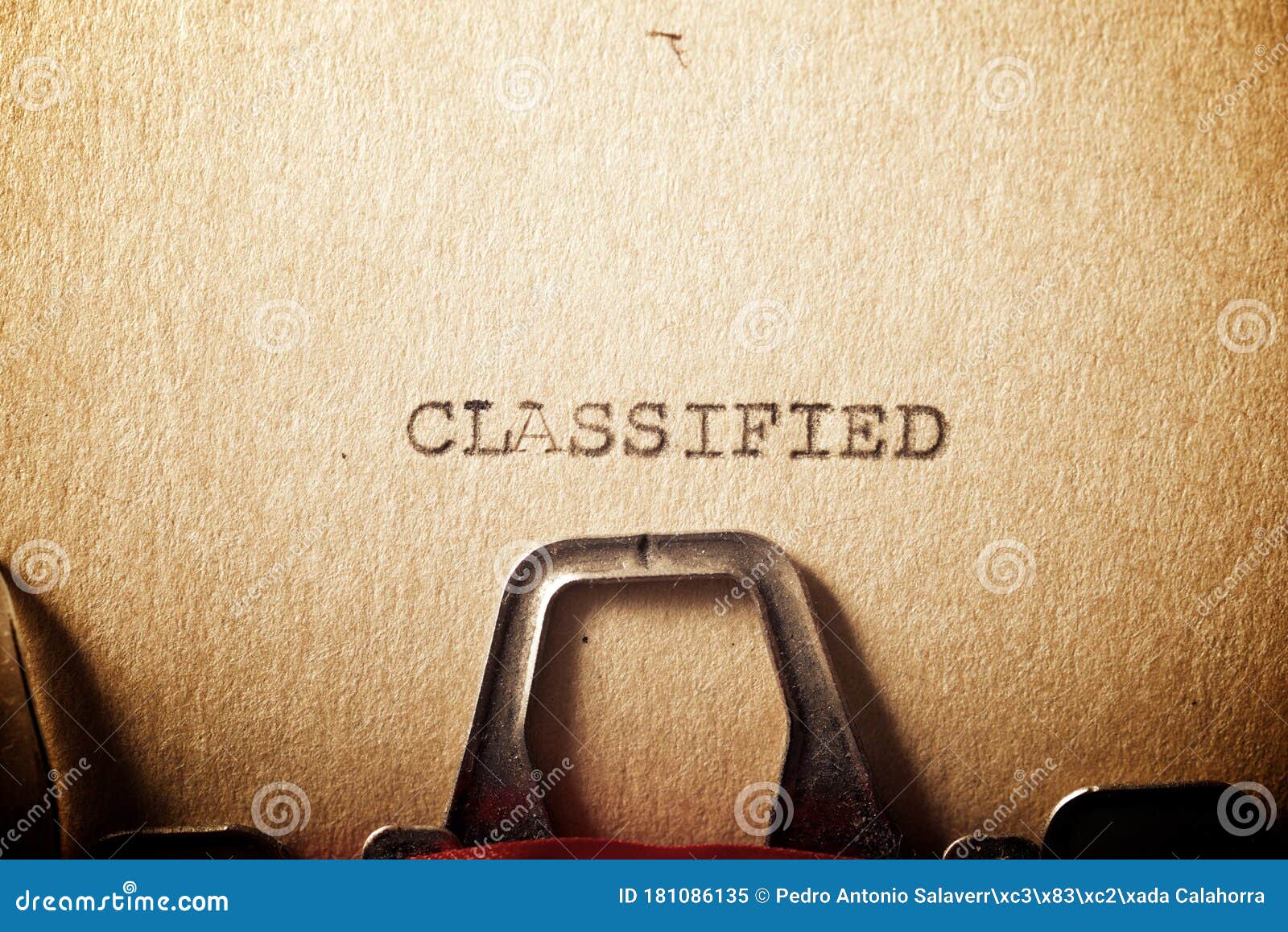 Dossier Classified, Seal Stamped on Folder with Important