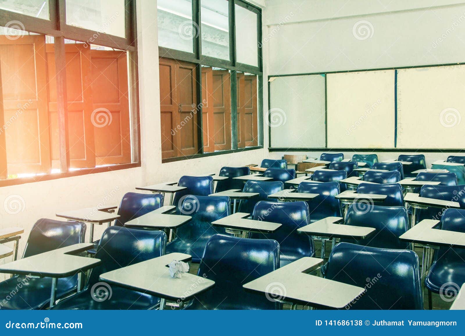 Classroom in Background with Out ,No Student or Teacher . Stock Photo -  Image of furniture, elementary: 141686138