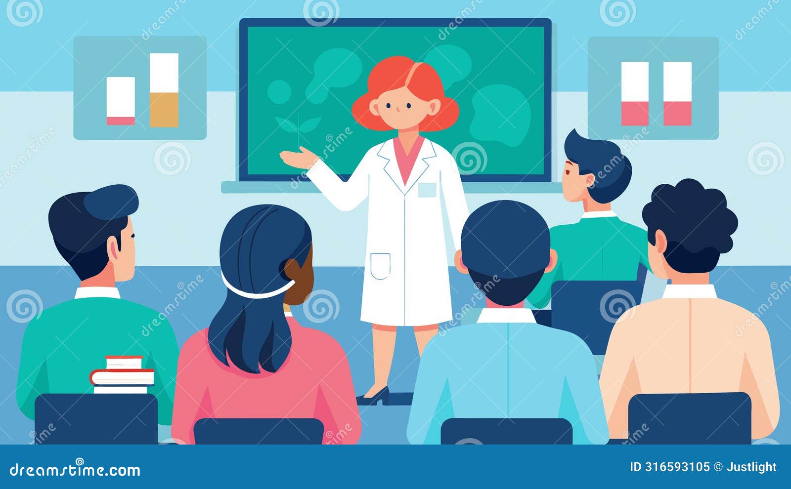 in a classroom setting medical staff attend a lecture on common myths and misunderstandings surrounding neurodiversity