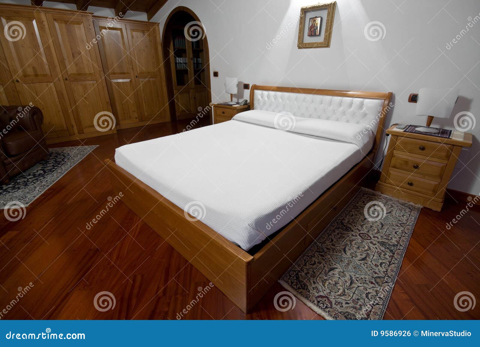 Classy bedroom stock photo. Image of double, dream, luxury 9586926