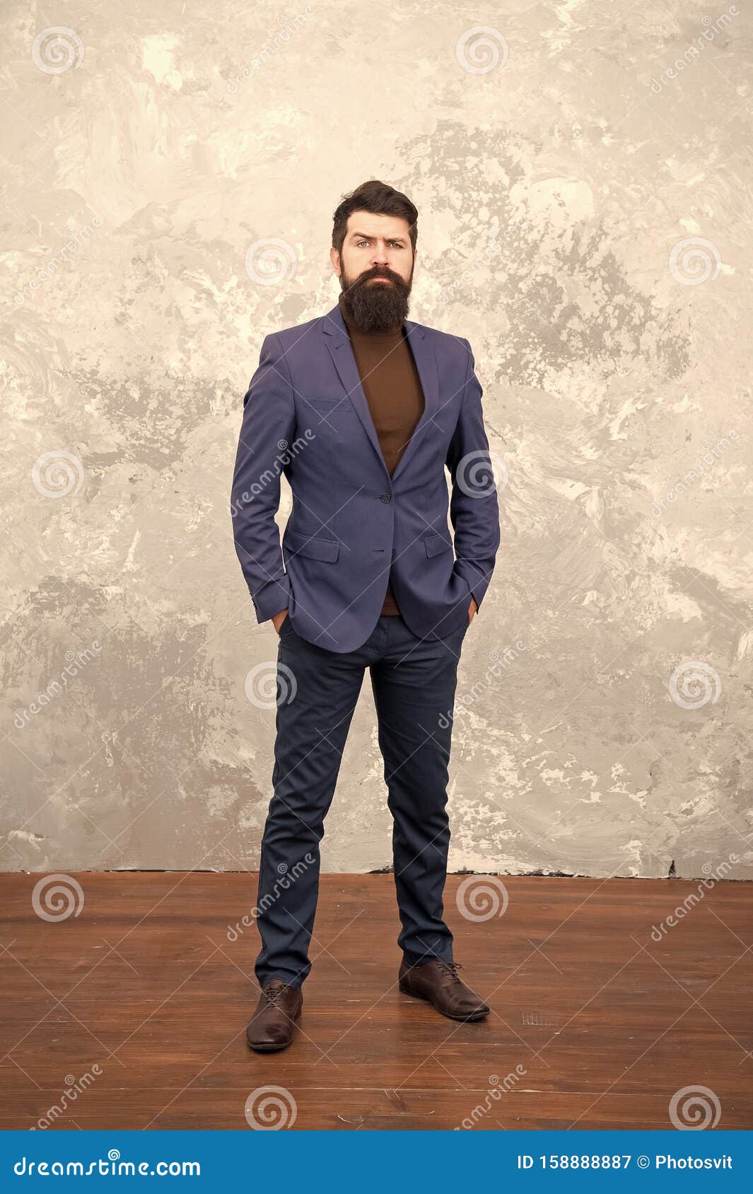 Classy Style. Man Bearded Hipster Wear Classic Suit Outfit. Formal Outfit.  Take Good Care of Suit Stock Image - Image of formal, director: 158888887