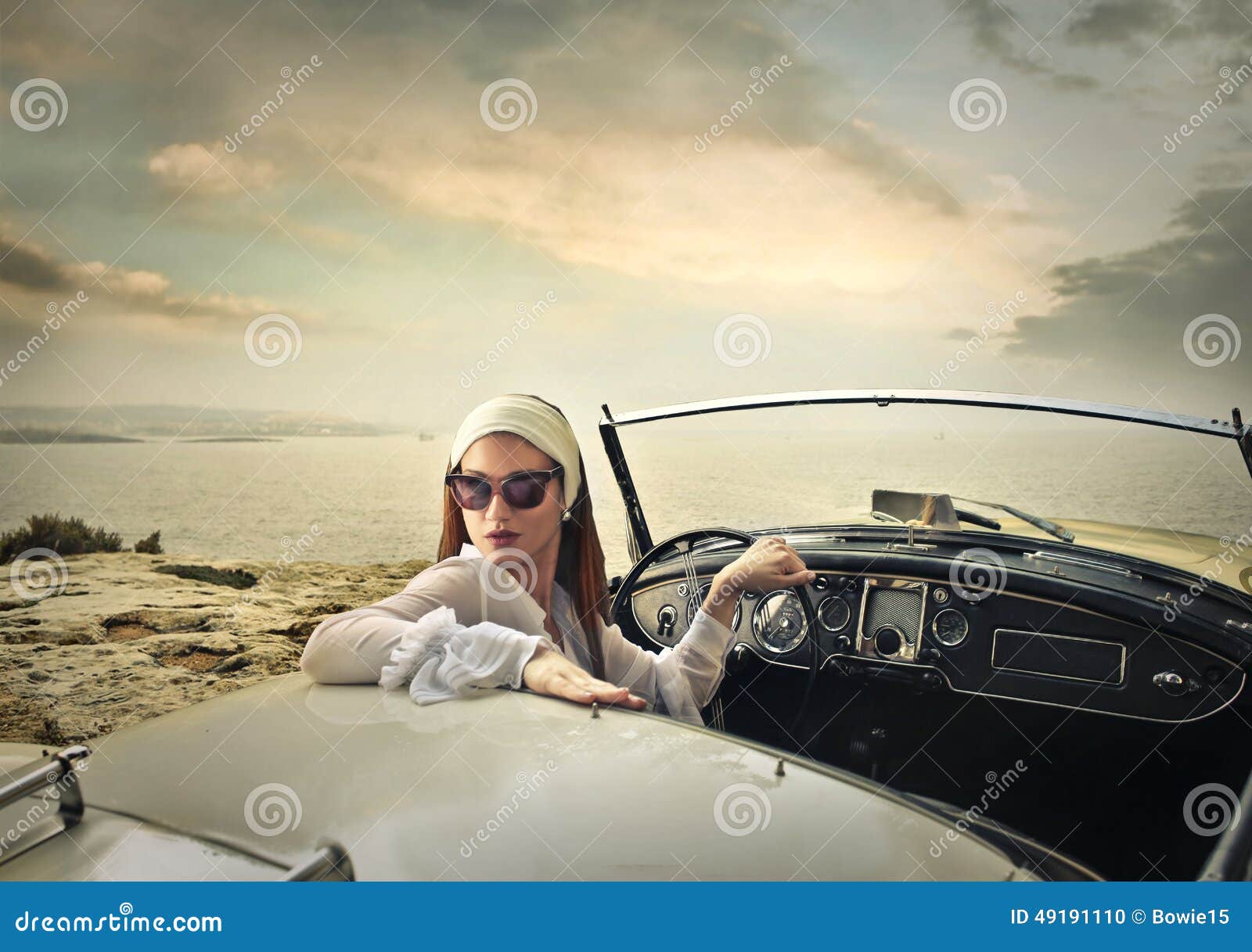 Classy woman driving a car stock photo. Image of portrait ... Classy woman driving