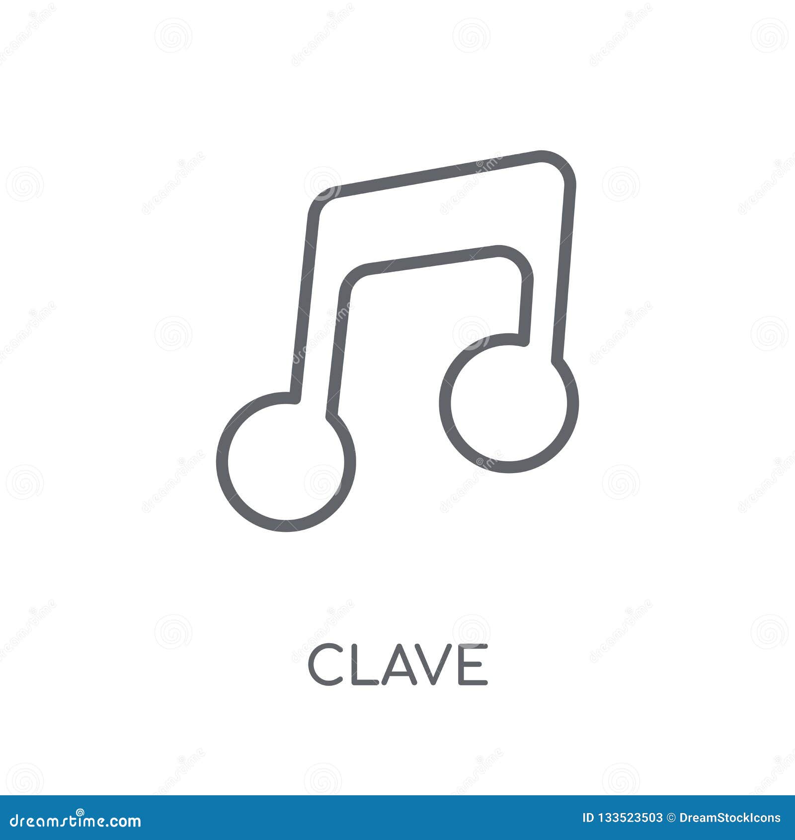 clave linear icon. modern outline clave logo concept on white ba