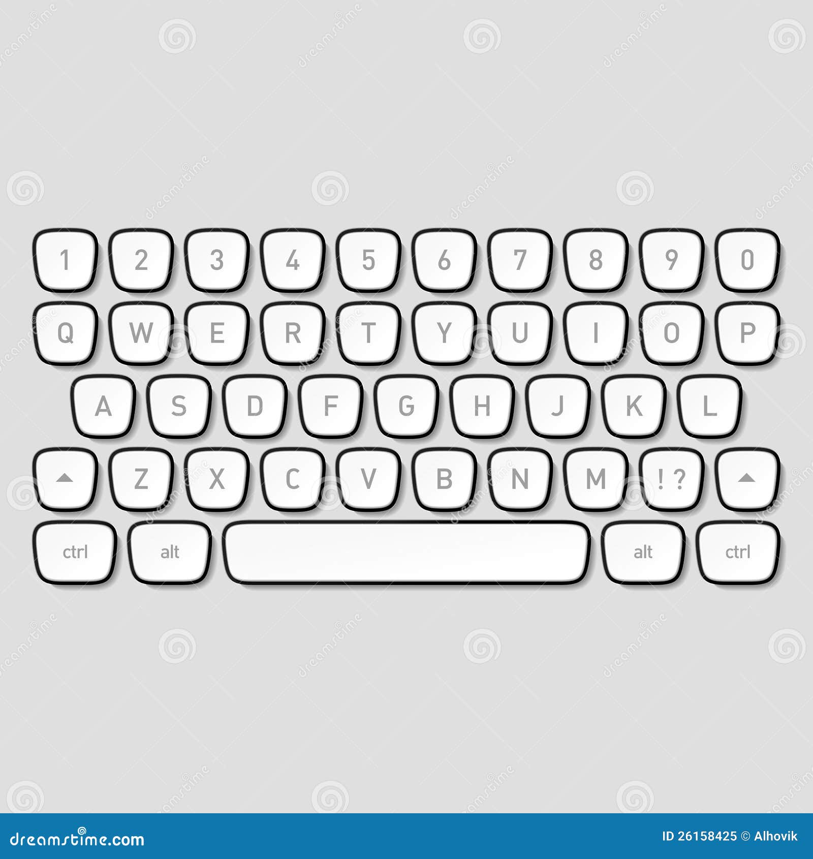 Claves de teclado ilustración del vector. Ilustración de vendimia 26158425