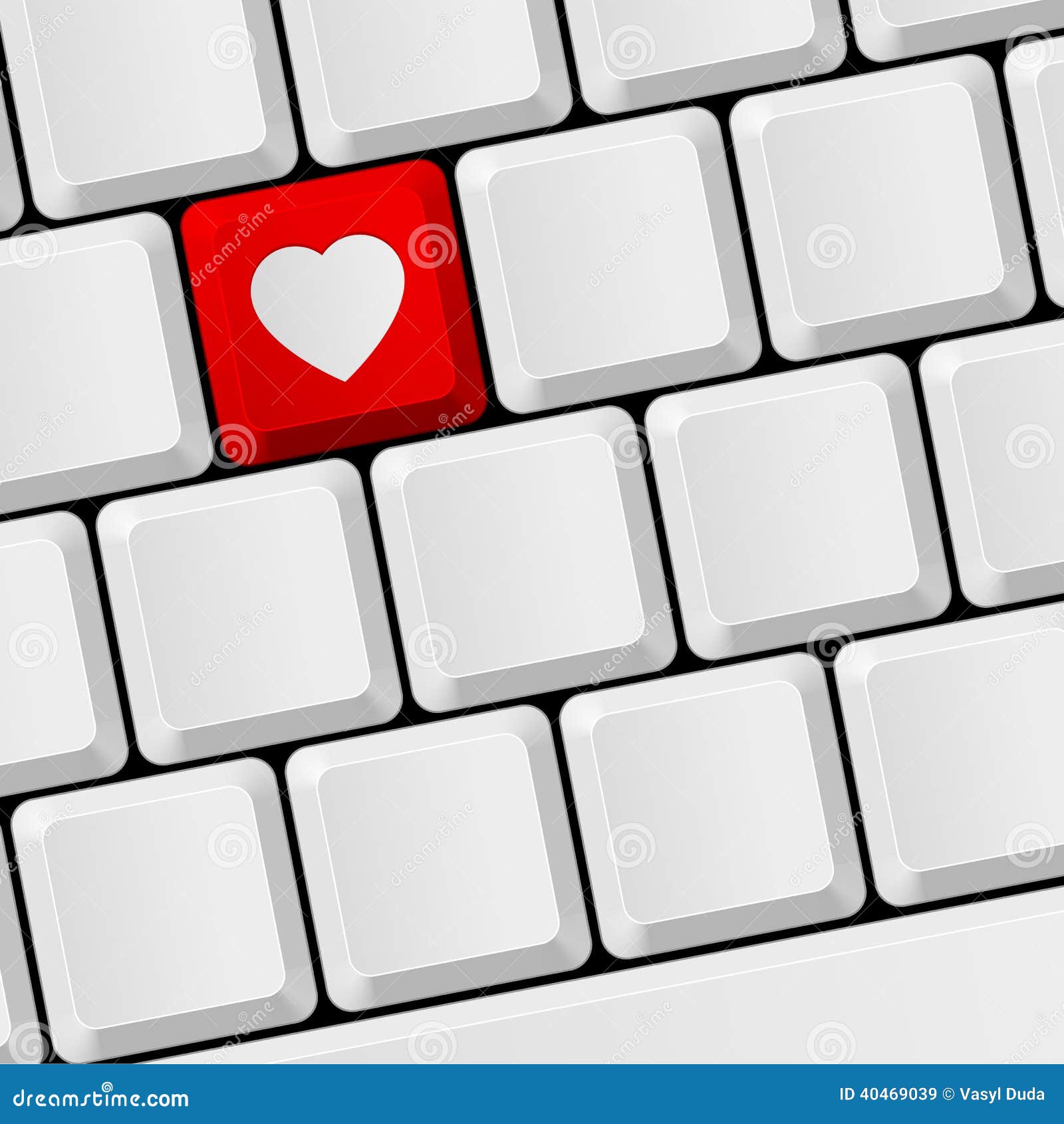 Clavier Avec Le Bouton De Coeur Illustration de Vecteur Illustration du coeur, branchez 40469039