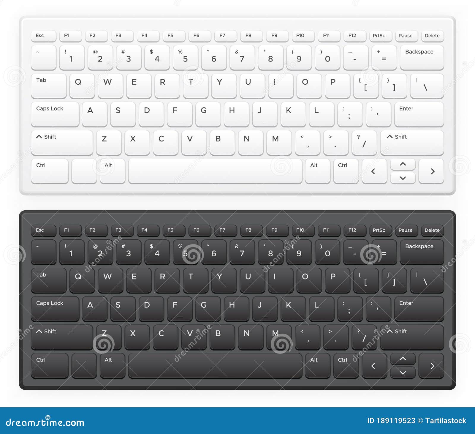 Clavier D'ordinateur Portable. Touches D'ordinateur Portable Avec Le  Vecteur Réaliste D'alphabet Latin De Clavier QWERTY Anglais D Illustration  de Vecteur - Illustration du entrée, objet: 189119523