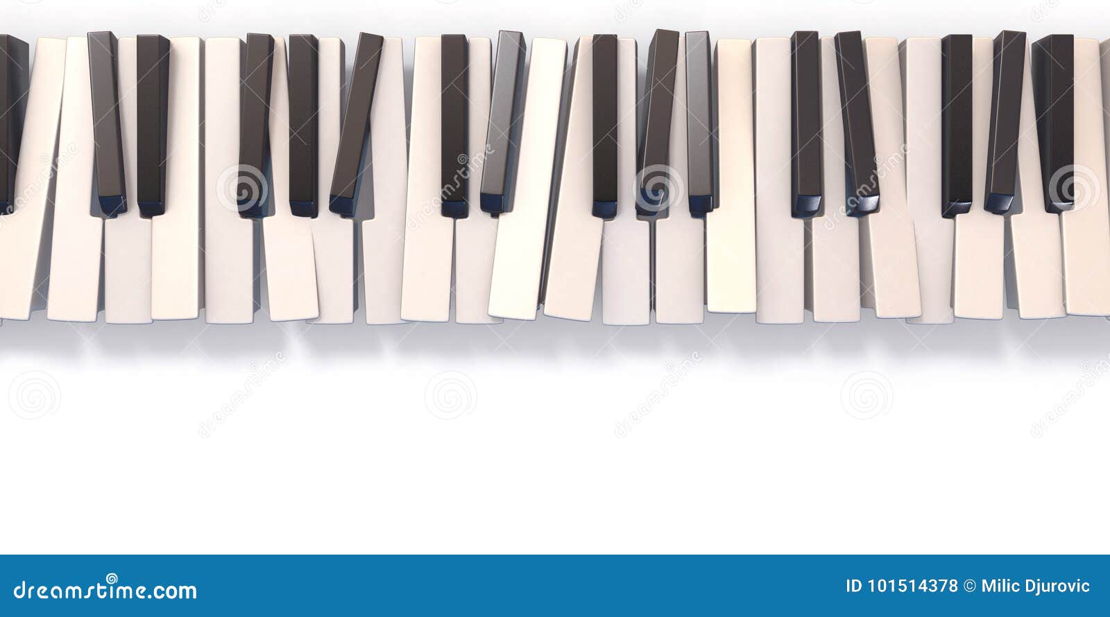 Clavier De Piano Abstrait Non Commandé 3d Photo Stock