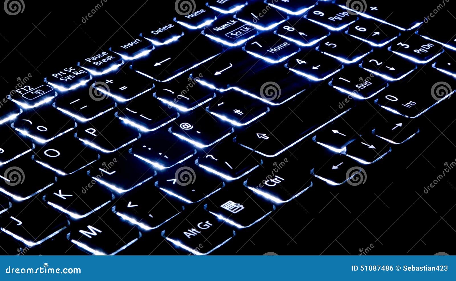 Clavier lumineux illustration stock. Illustration du communiquez - 51087486