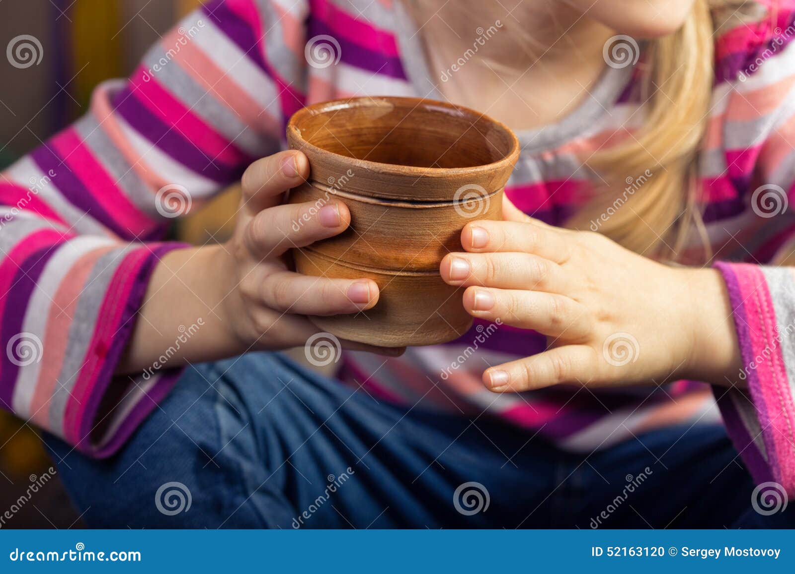 Clay cup stock photo. Image of children, clay, young 52163120