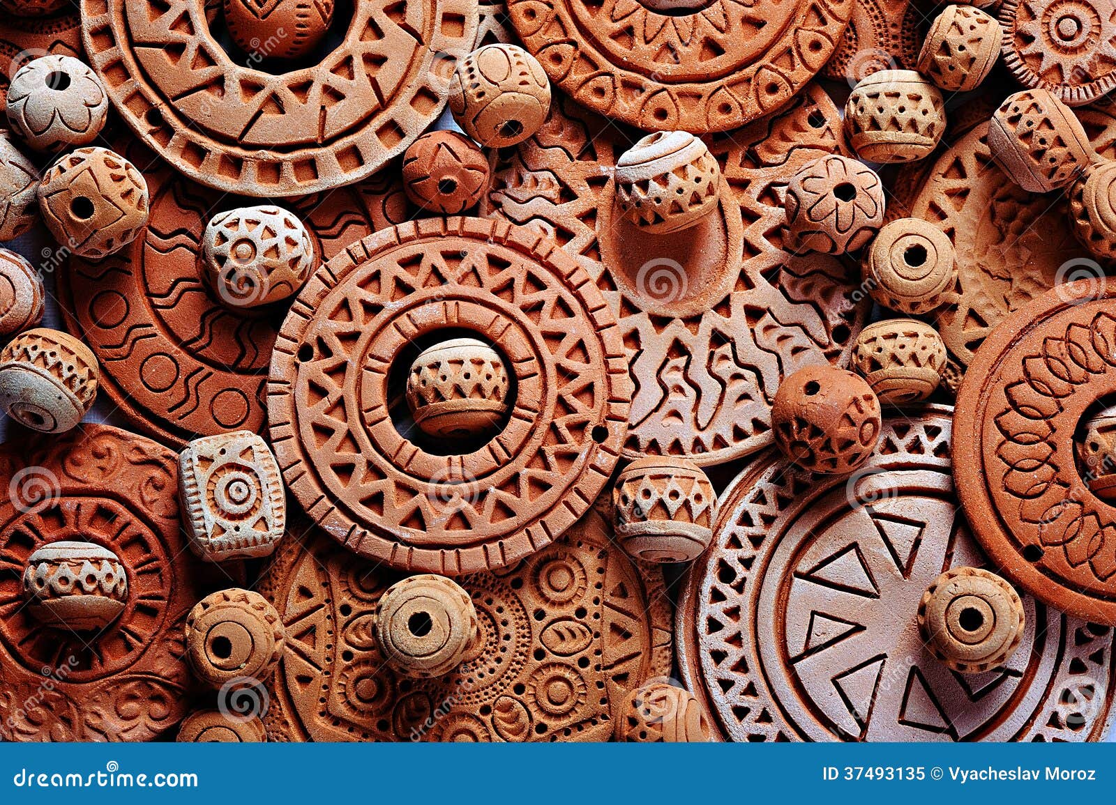 Clay decorations stock image. Image of wave, cloth, ceramics 37493135