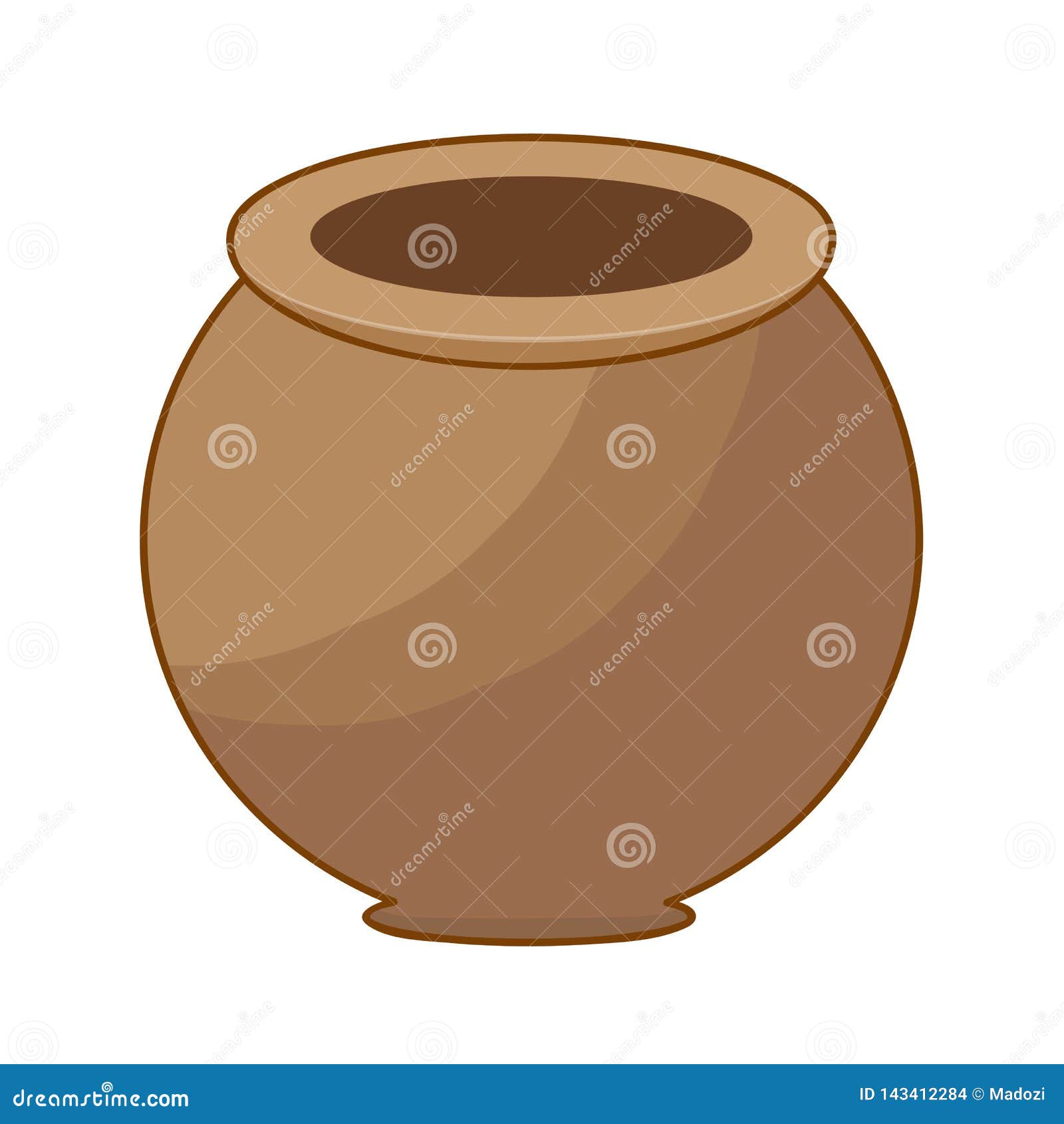 Clay pot stock vector. Illustration of history, earthenware - 143412284