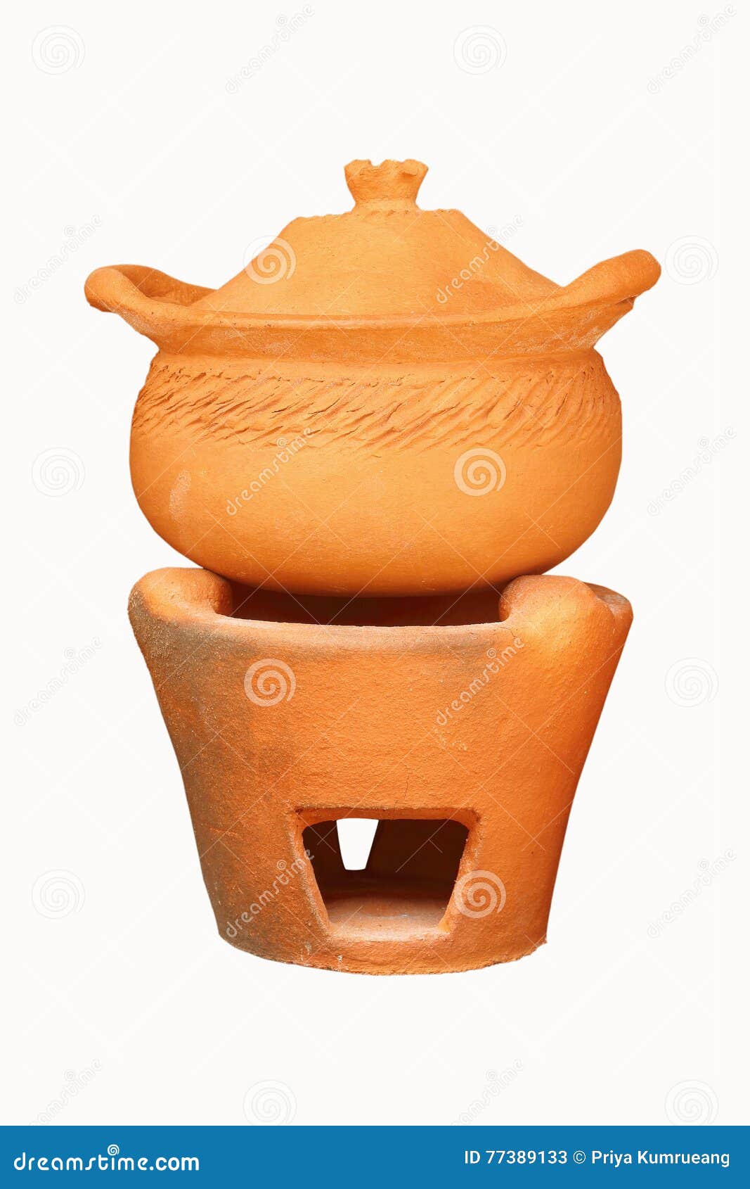 Clay Pot For Cook And Clay Stove On White Background Stock Image Image Of Food Kitchenware 77389133