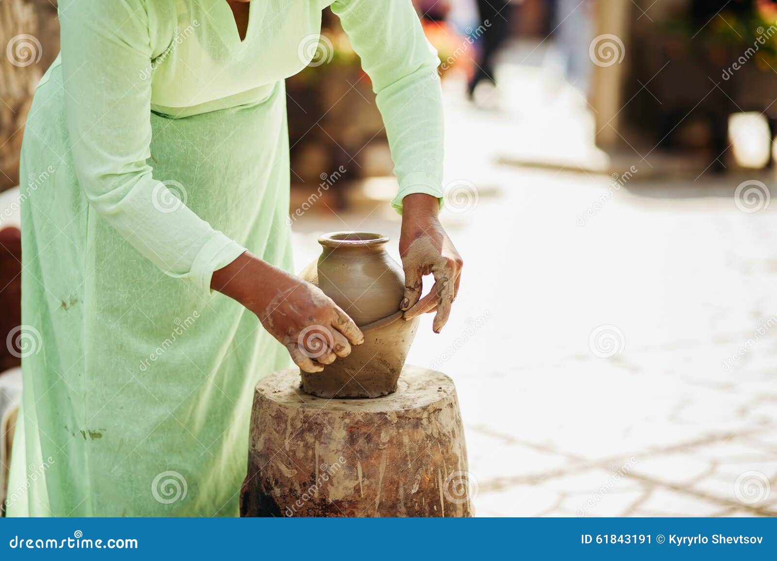 Clay Pot Creation Traditional Vietnam Stock Image - Image of craftsman