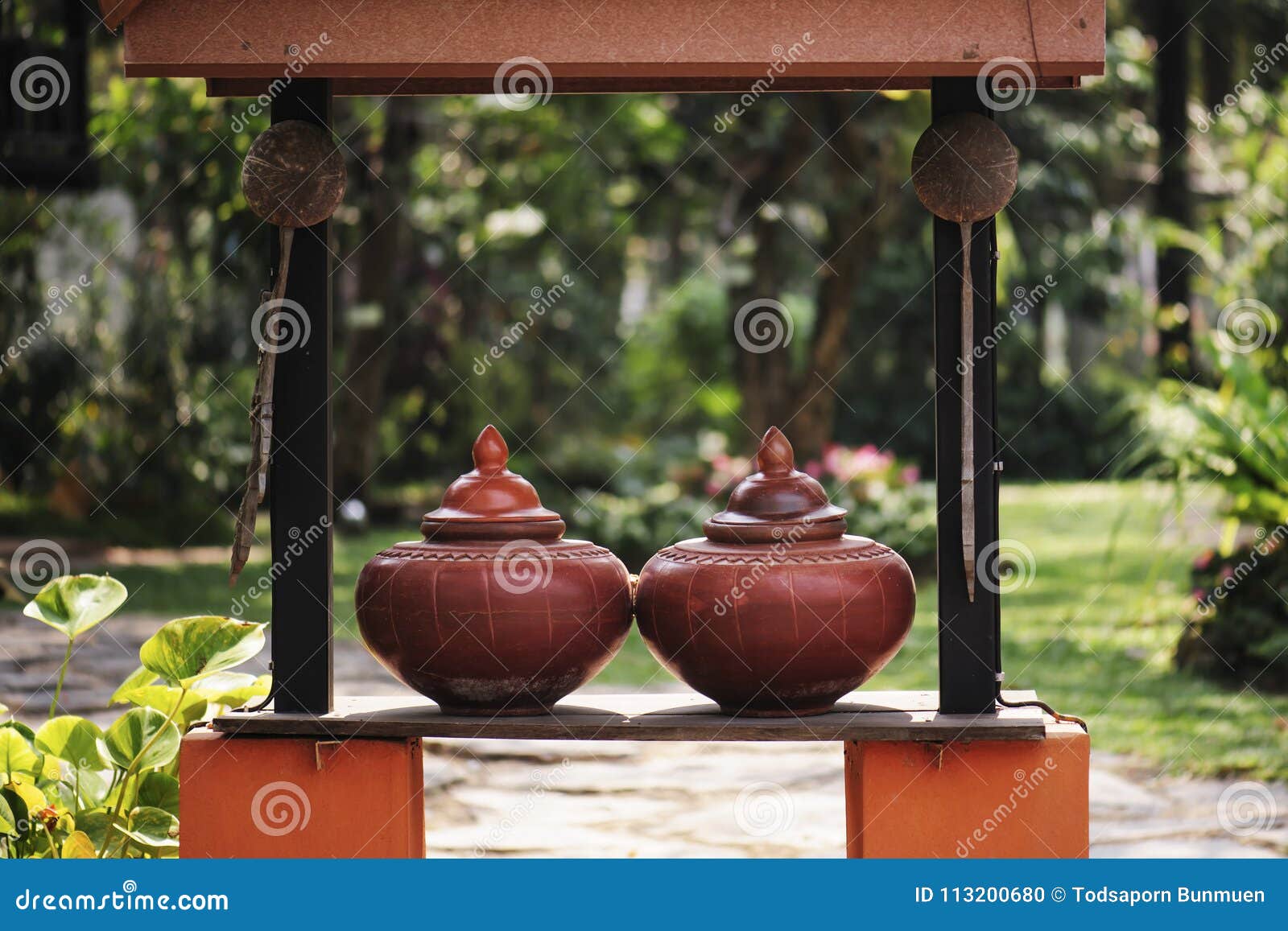 Clay Pot for Drinking Water Stock Photo Image of ancient, pottery