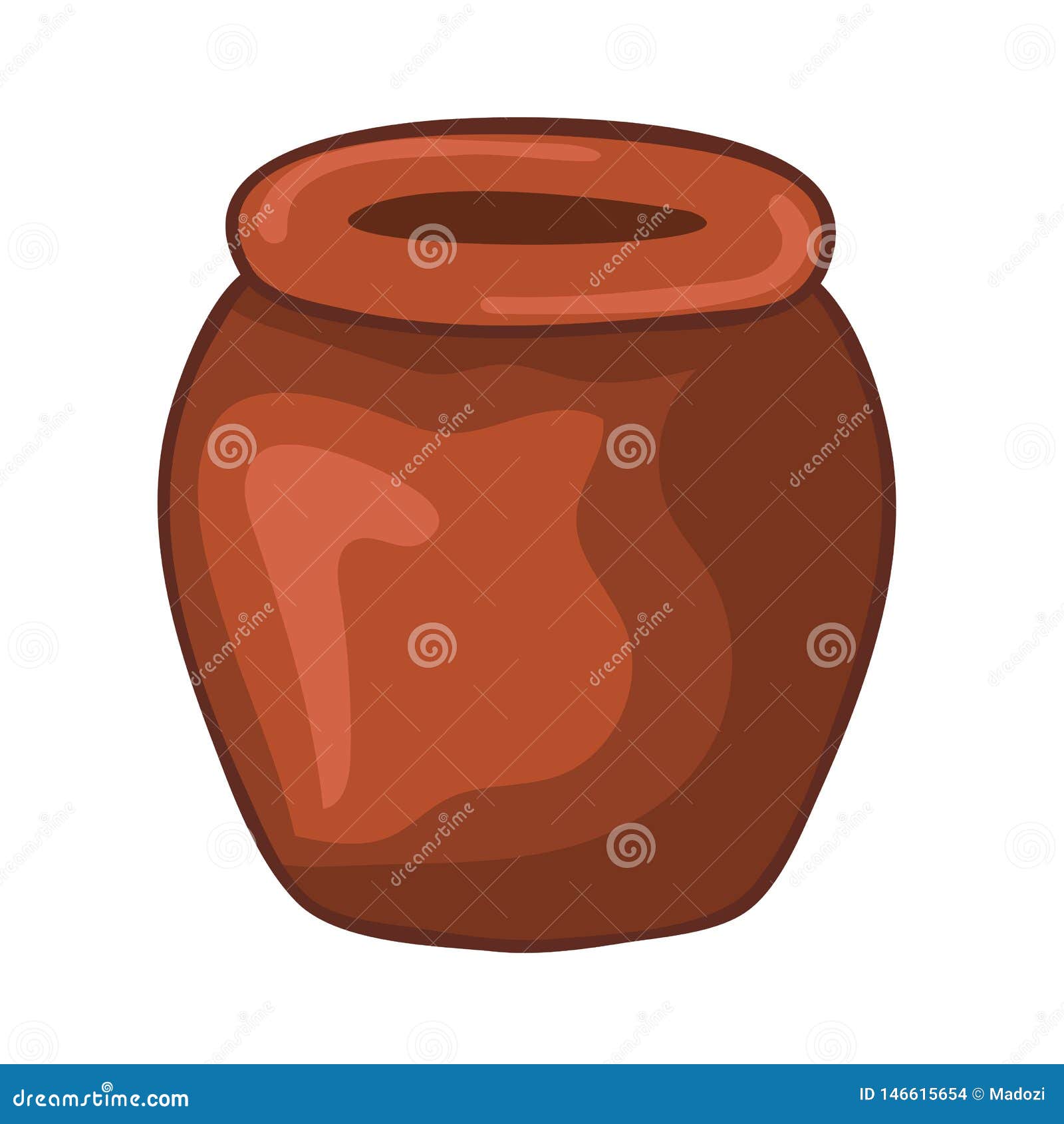 Clay Pot Isolated Illustration Stock Vector - Illustration of brown