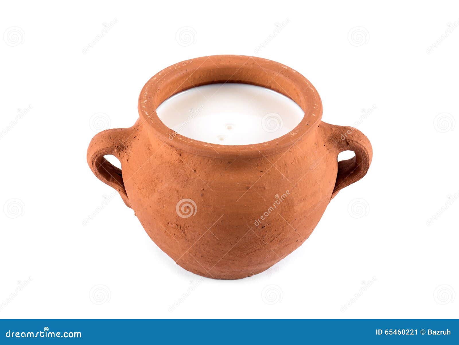Clay pot with milk stock image. Image of milk, dishware 65460221