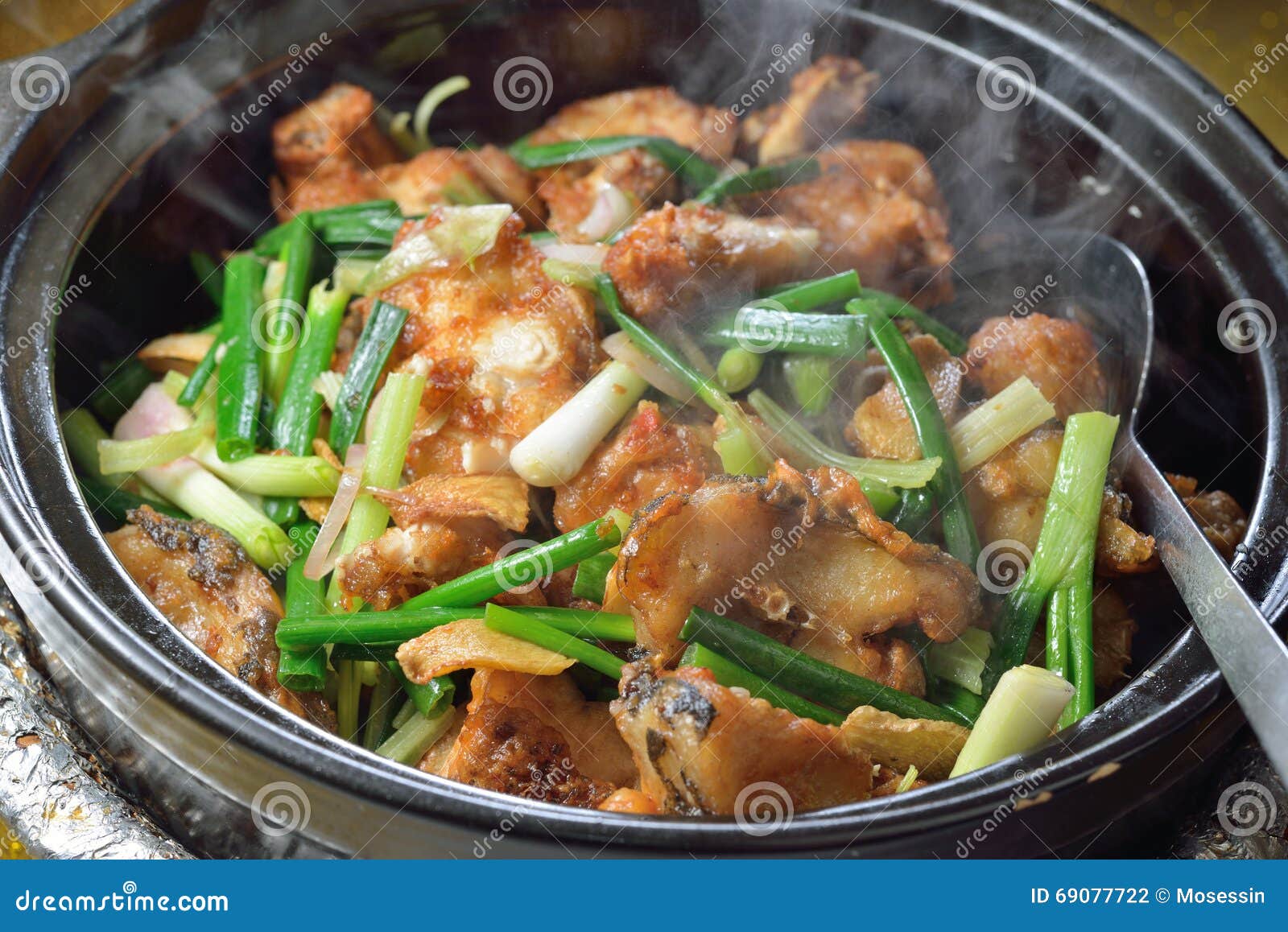 Clay pot steam Fish stock photo. Image of chinese, pork 69077722