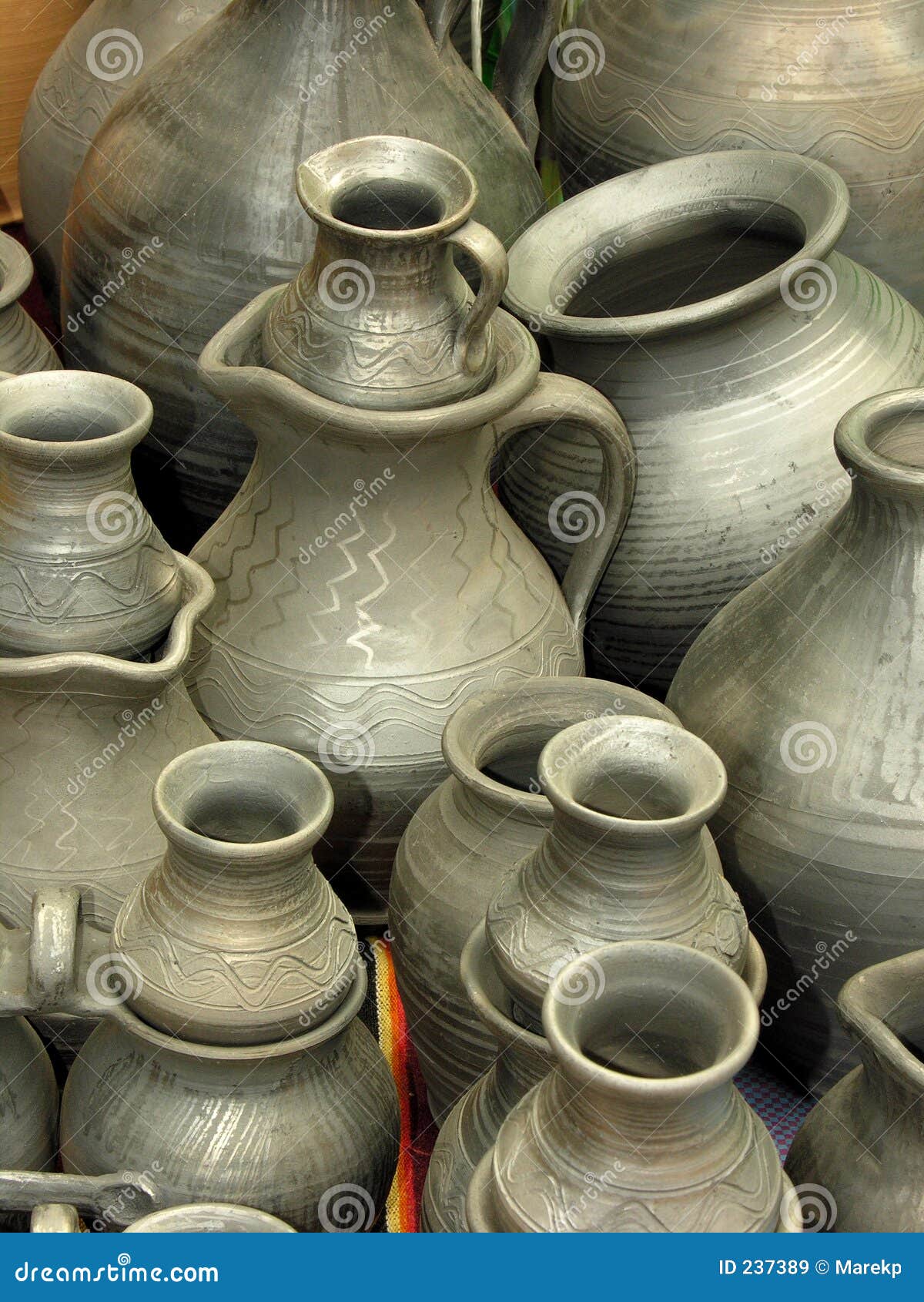 Clay pots stock image. Image of pattern, terra, coating 237389