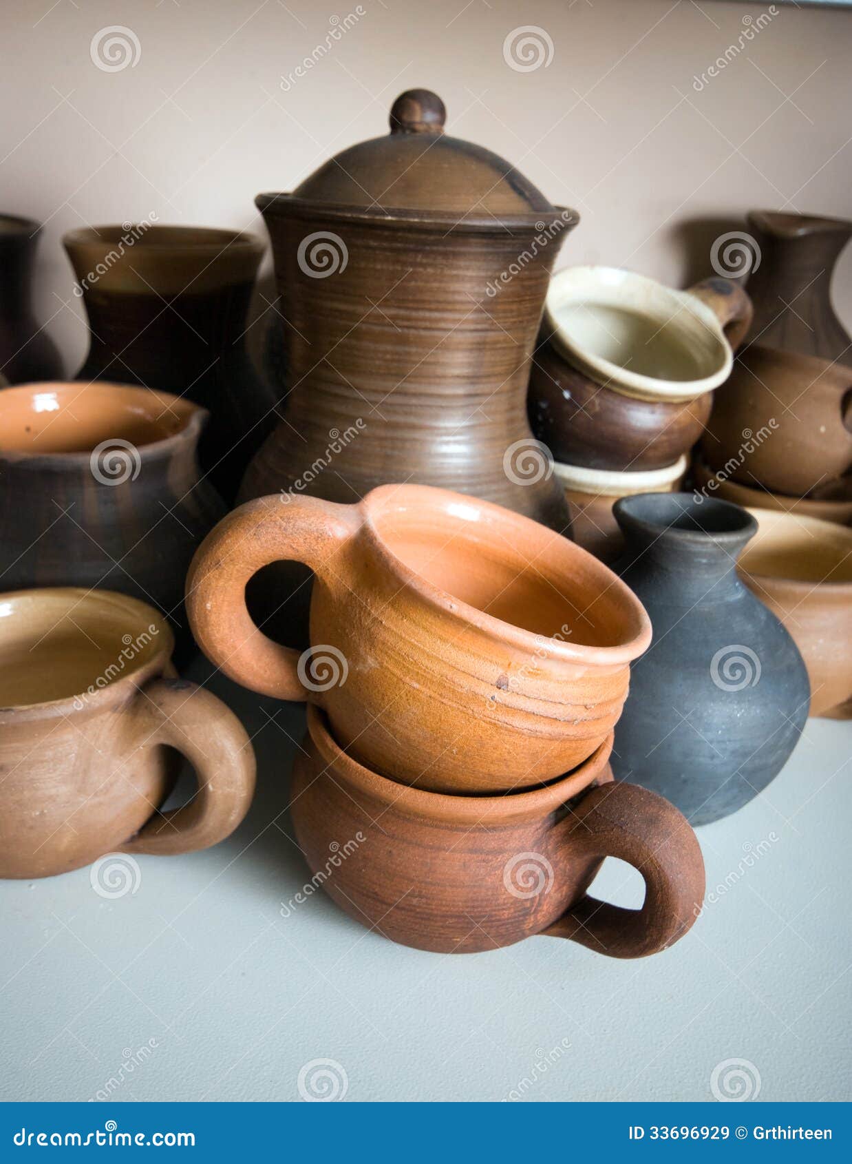 Clay pottery ceramics stock image. Image of clay, pottery 33696929