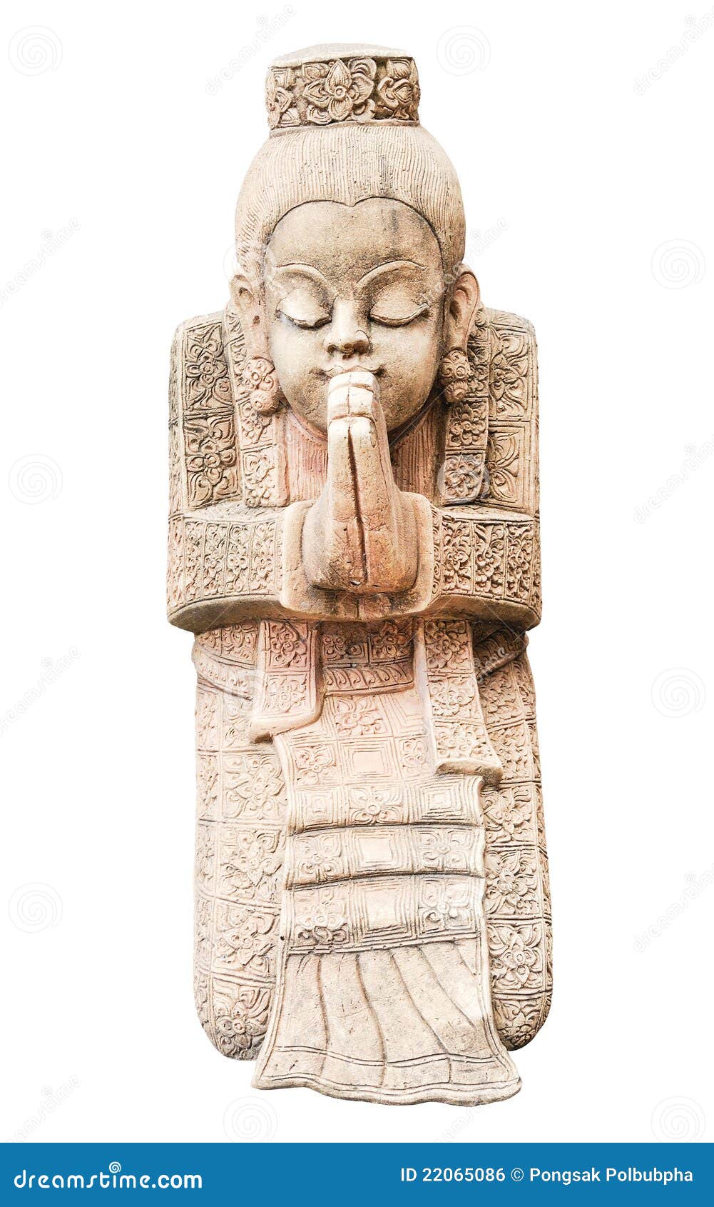 Clay statues of Thai women stock photo. Image of ancient 22065086