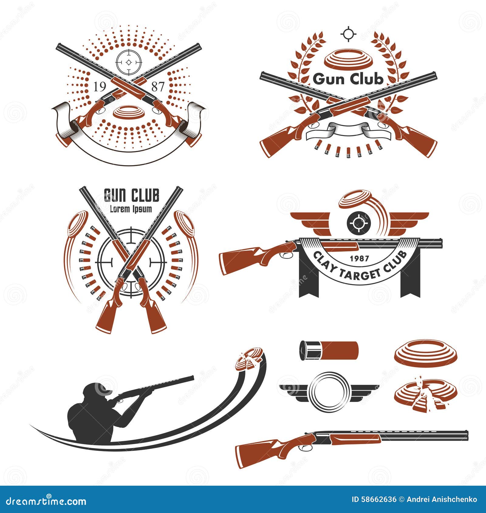 clay target emblems and  s