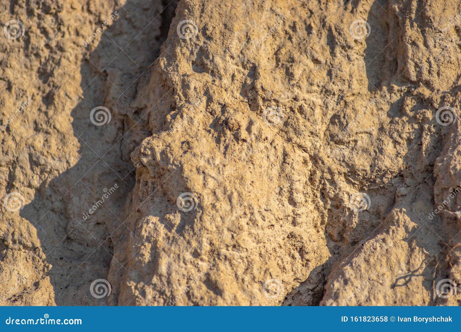 clay texture on the edge of a cliff