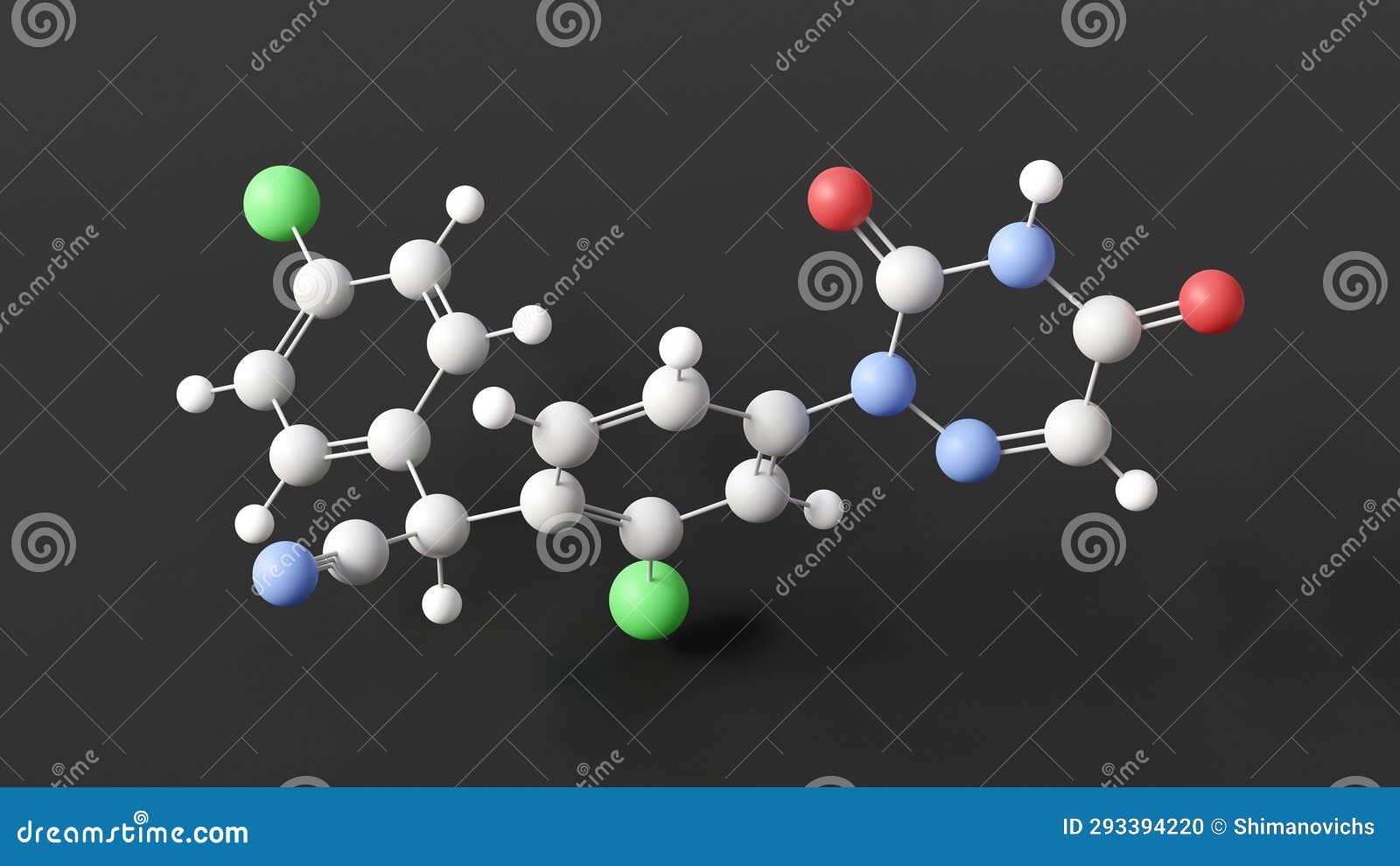 Cetyl Alcohol, Palmityl Alcohol Molecule. Used in Cosmetic