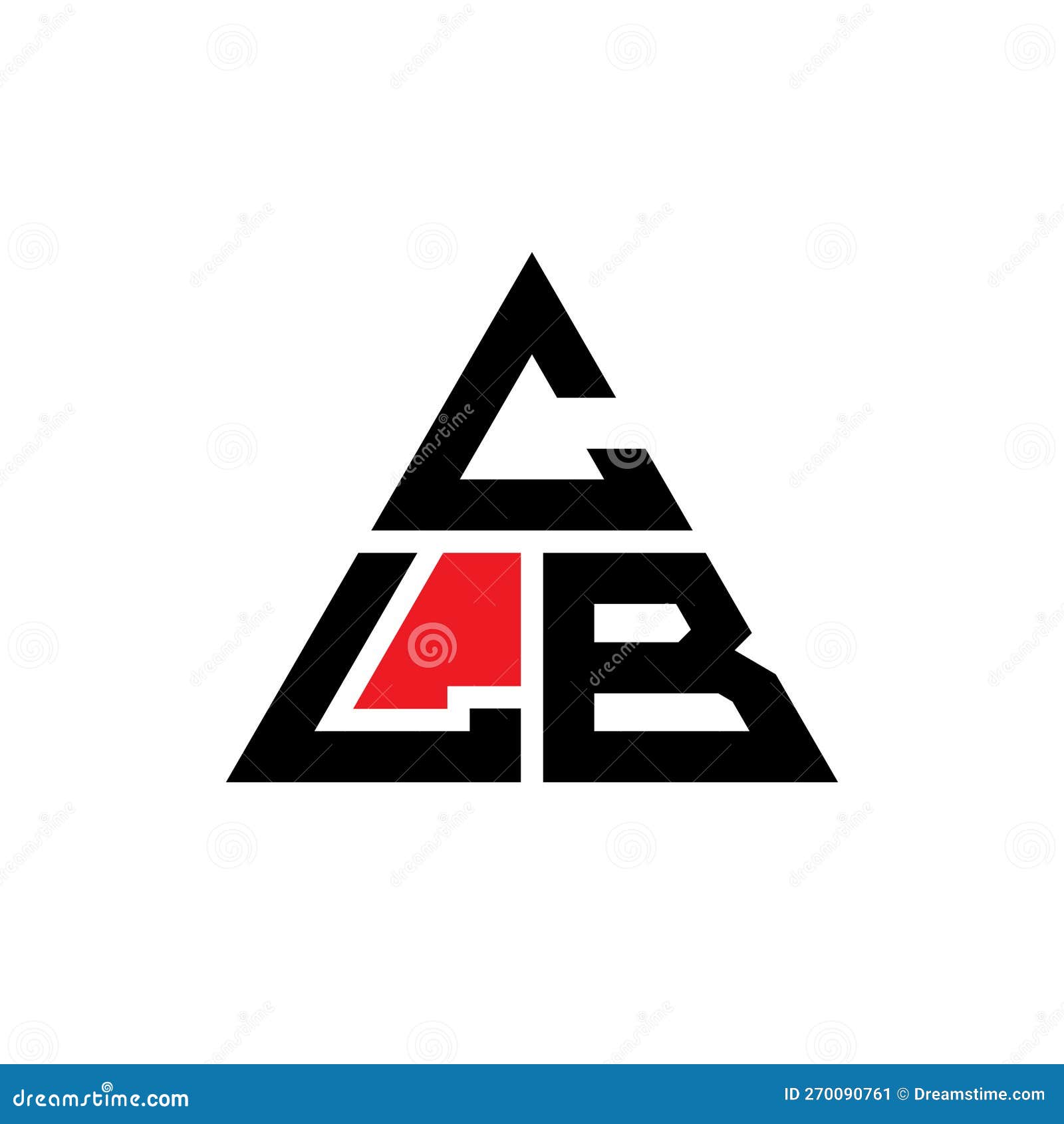 clb triangle letter logo  with triangle . clb triangle logo  monogram. clb triangle  logo template with red