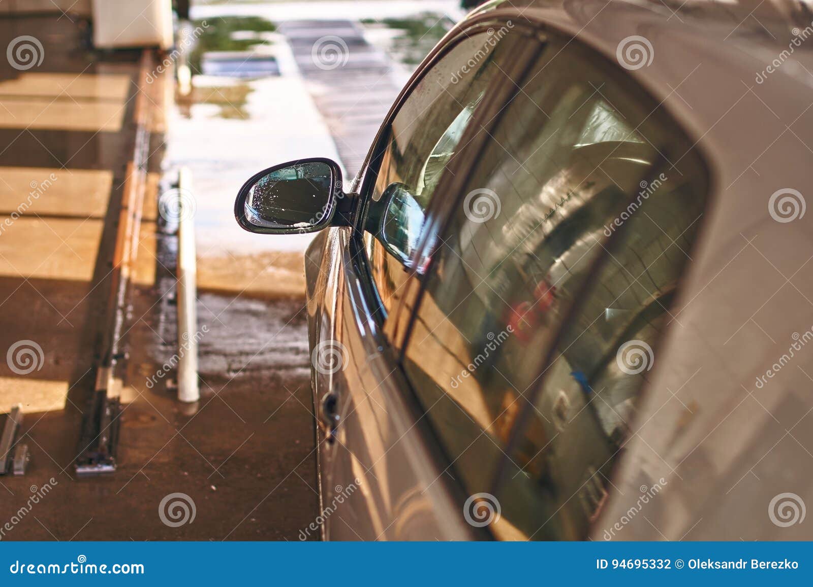 Clean Automobile in Car Wash Service Interior Stock Photo Image of