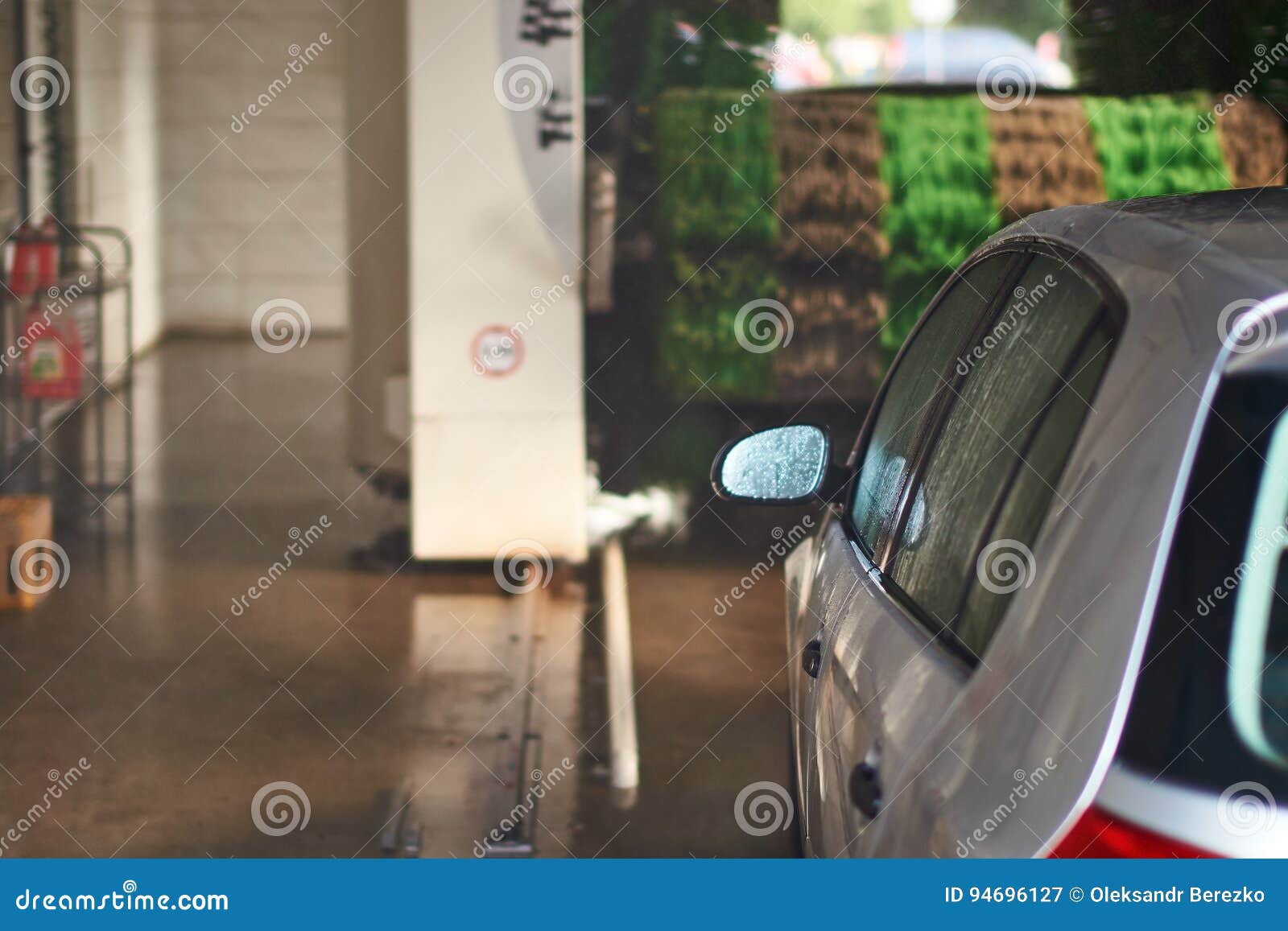 Clean Automobile in Car Wash Service Interior Stock Image Image of