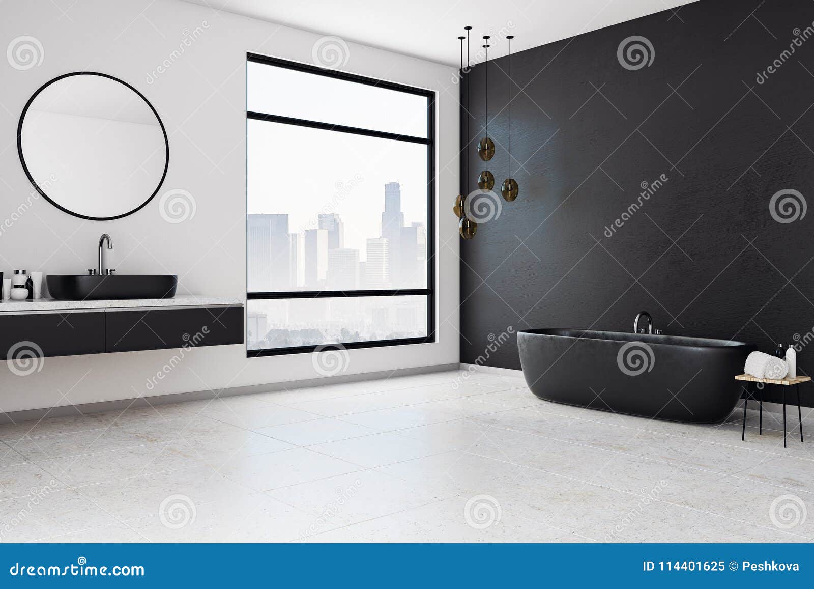 Clean bathroom interior stock illustration. Illustration of estate ...