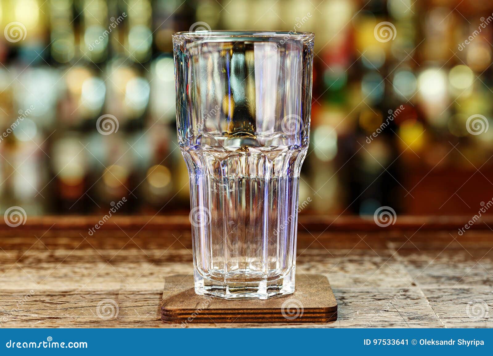 Clean Beer Glass on the Bar Stock Image Image of background, chill