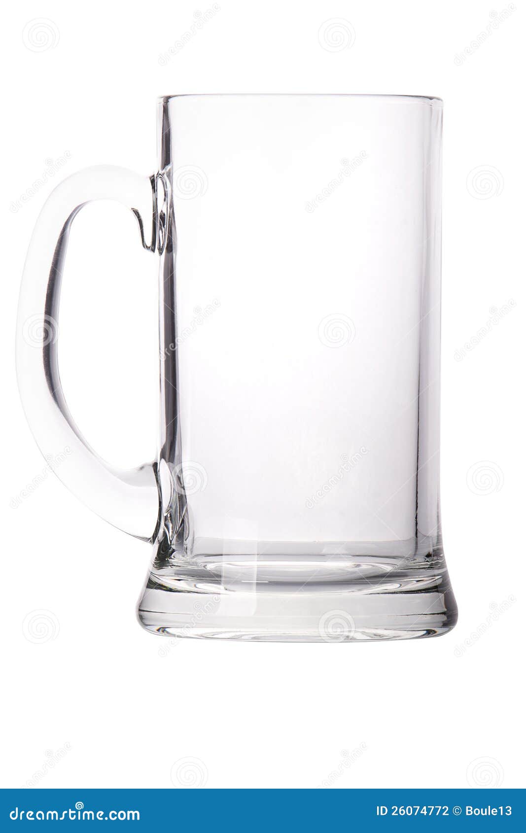 A Clean Beer Glass Isolated Stock Photo Image of object, crystal