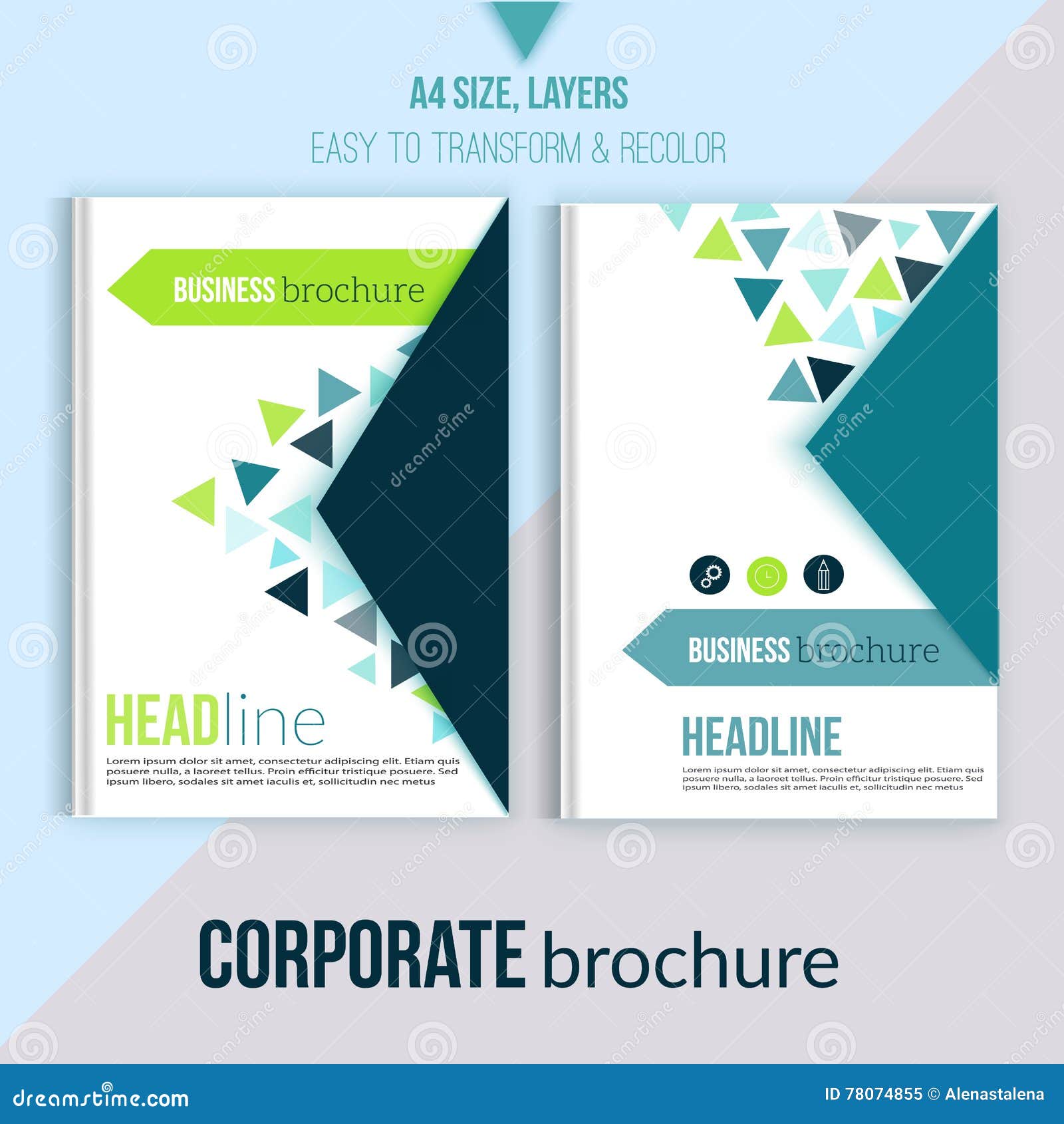 Clean Brochure Design, Annual Report, Cover Template, Magazine With Microsoft Word Cover Page Templates Download