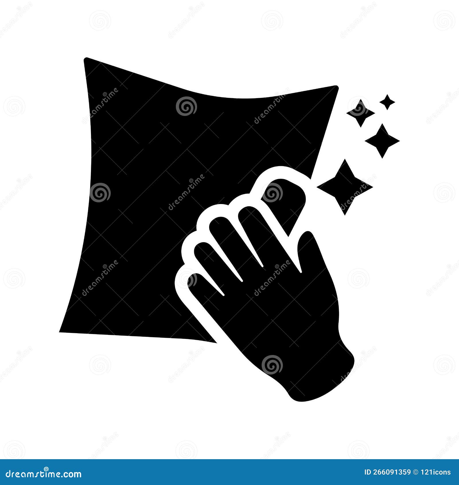 Clean, Cleaning, Cloth Icon. Black Vector Graphics Stock Vector