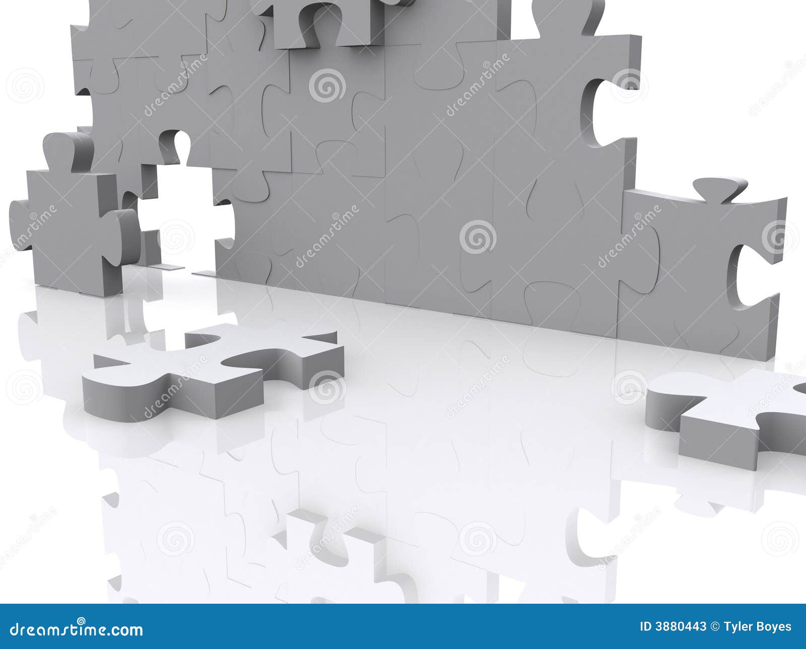 Clean and clear puzzle stock illustration. Illustration of reflective